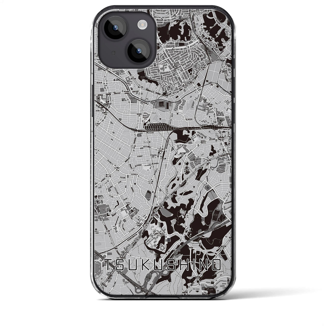 【つくし野(東京都)】地図柄iPhoneケース(クリアタイプ)