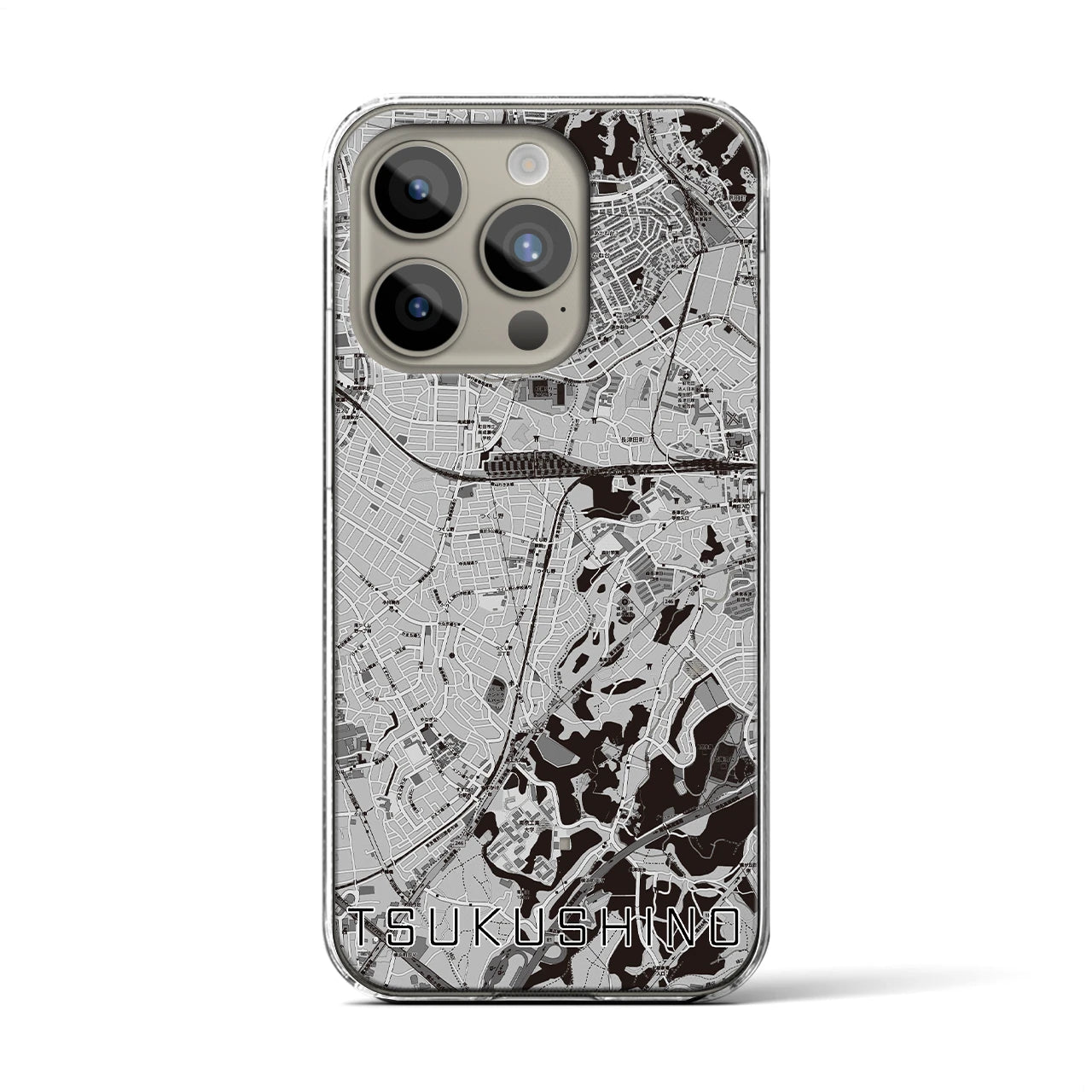【つくし野(東京都)】地図柄iPhoneケース(クリアタイプ)