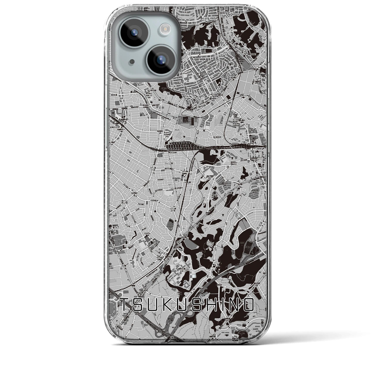 【つくし野(東京都)】地図柄iPhoneケース(クリアタイプ)