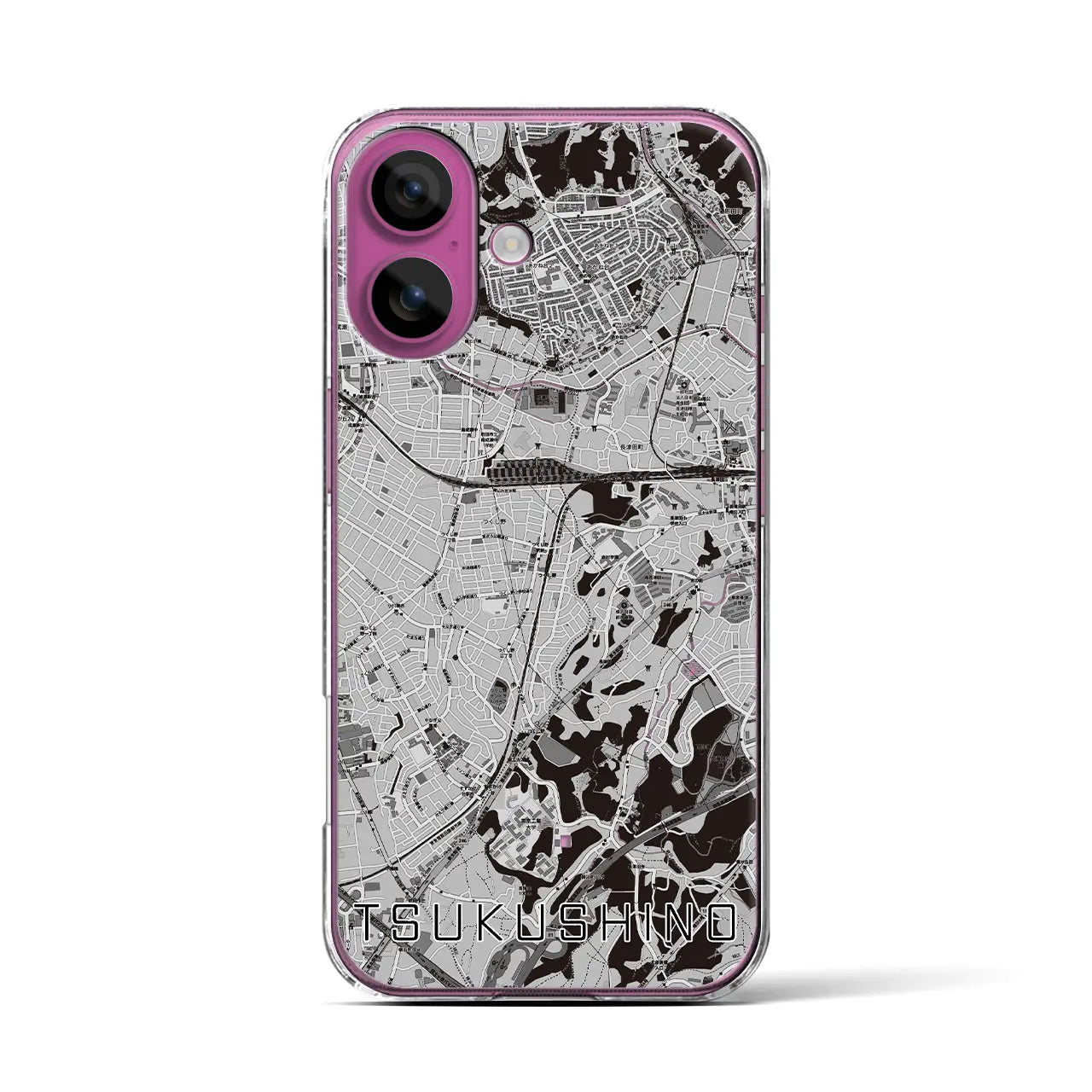 【つくし野(東京都)】地図柄iPhoneケース(クリアタイプ)