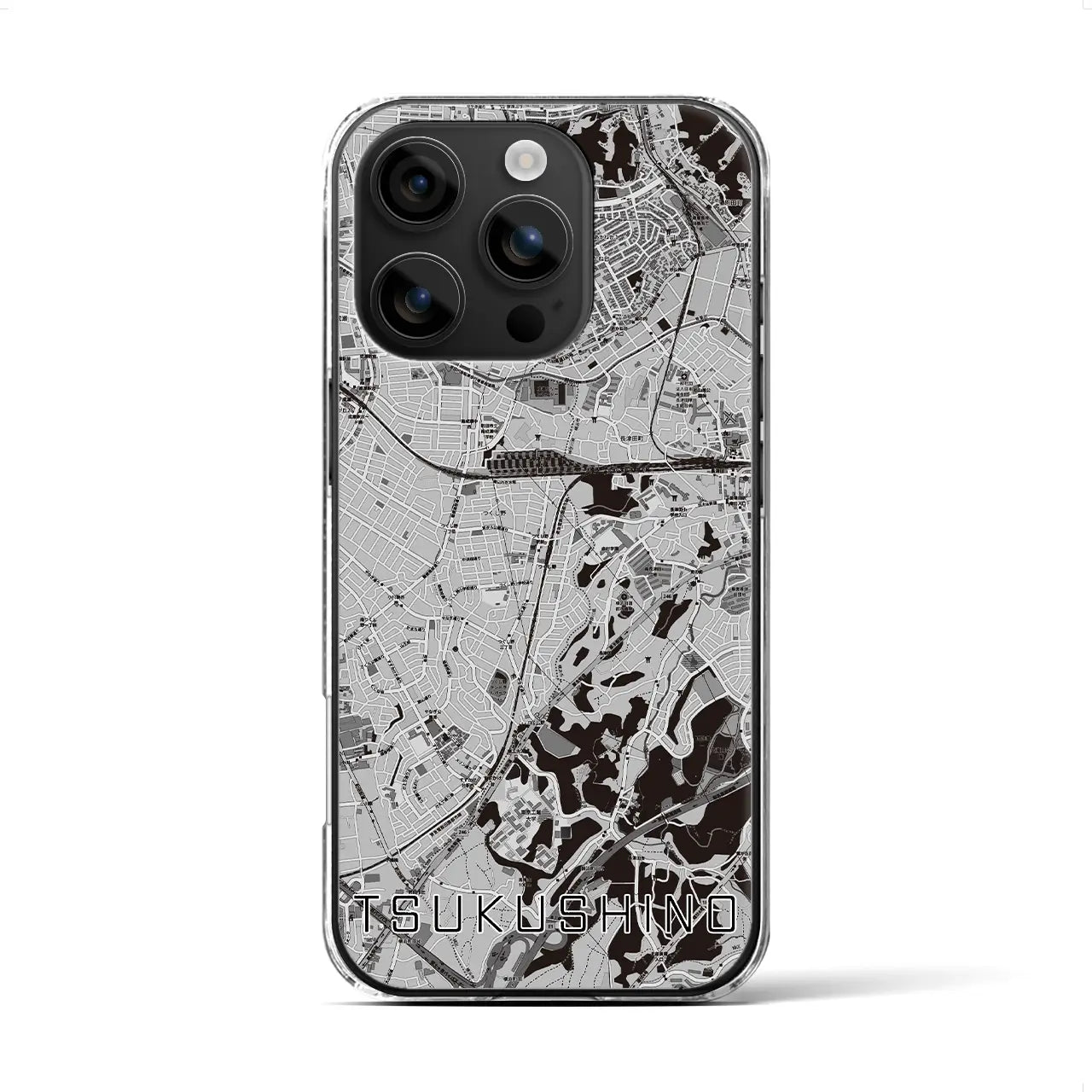 【つくし野(東京都)】地図柄iPhoneケース(クリアタイプ)