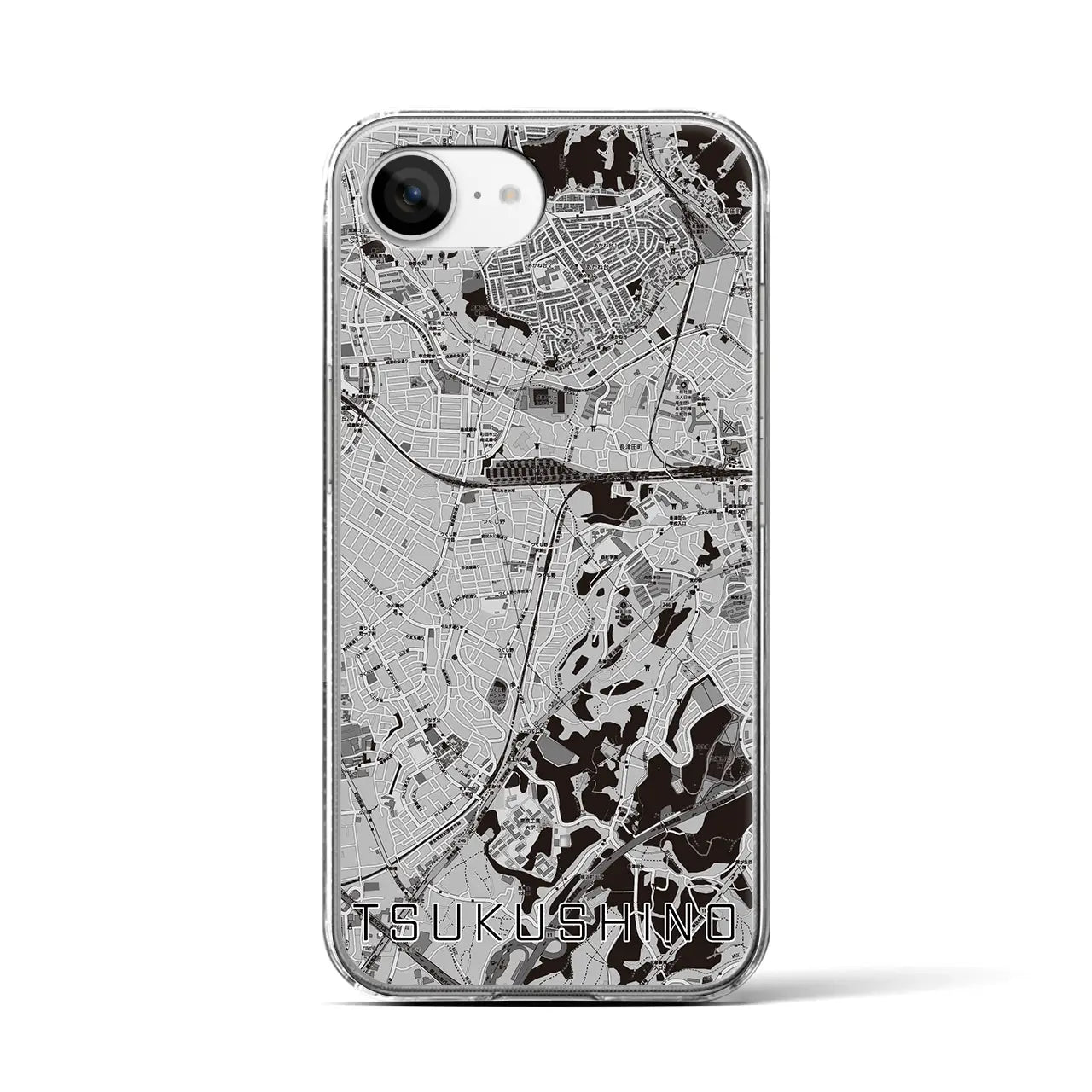 【つくし野(東京都)】地図柄iPhoneケース(クリアタイプ)