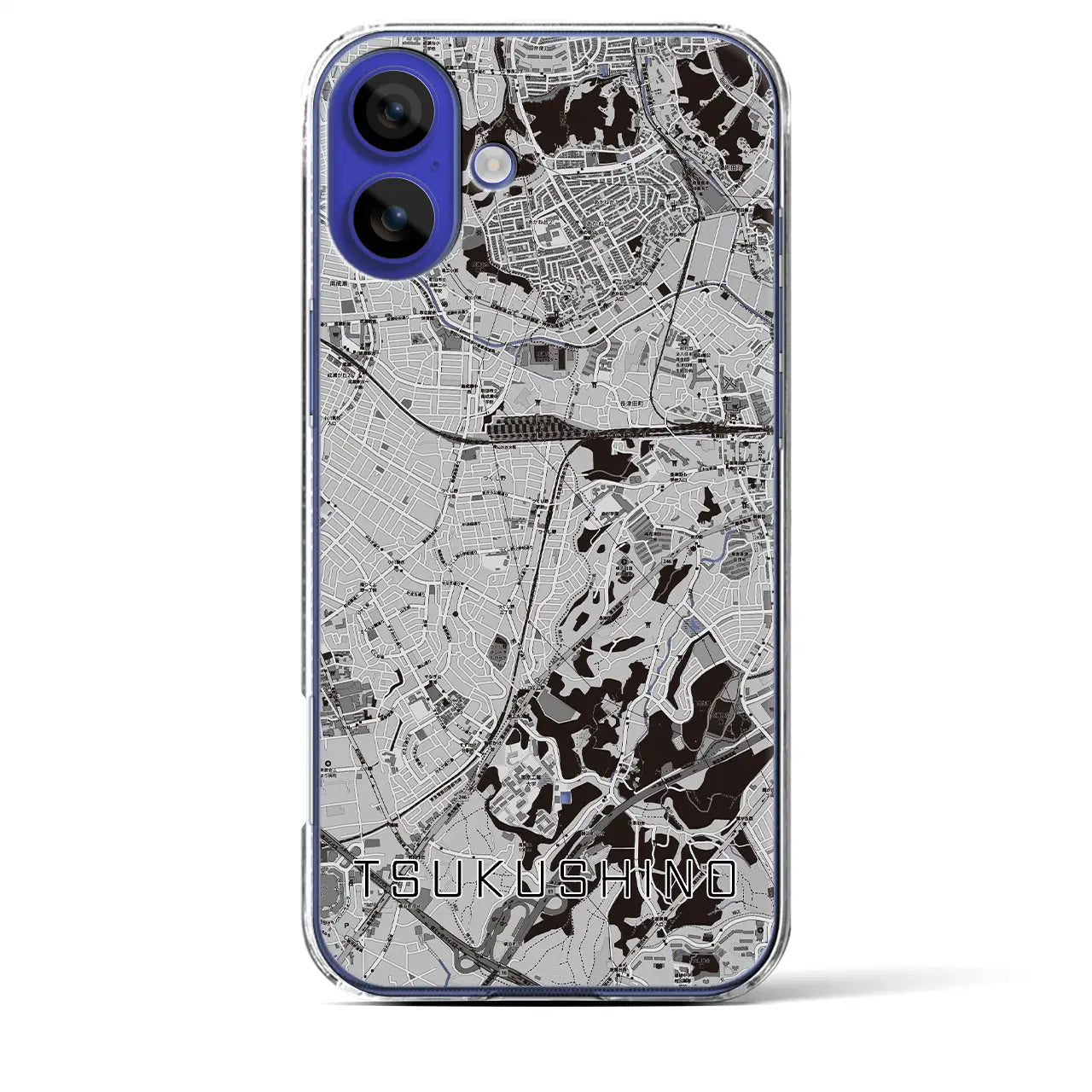 【つくし野(東京都)】地図柄iPhoneケース(クリアタイプ)