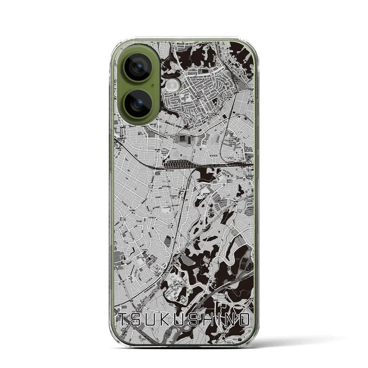 【つくし野(東京都)】地図柄iPhoneケース(クリアタイプ)
