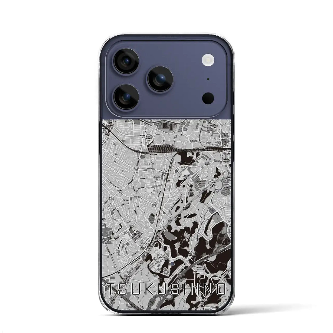 【つくし野(東京都)】地図柄iPhoneケース(クリアタイプ)
