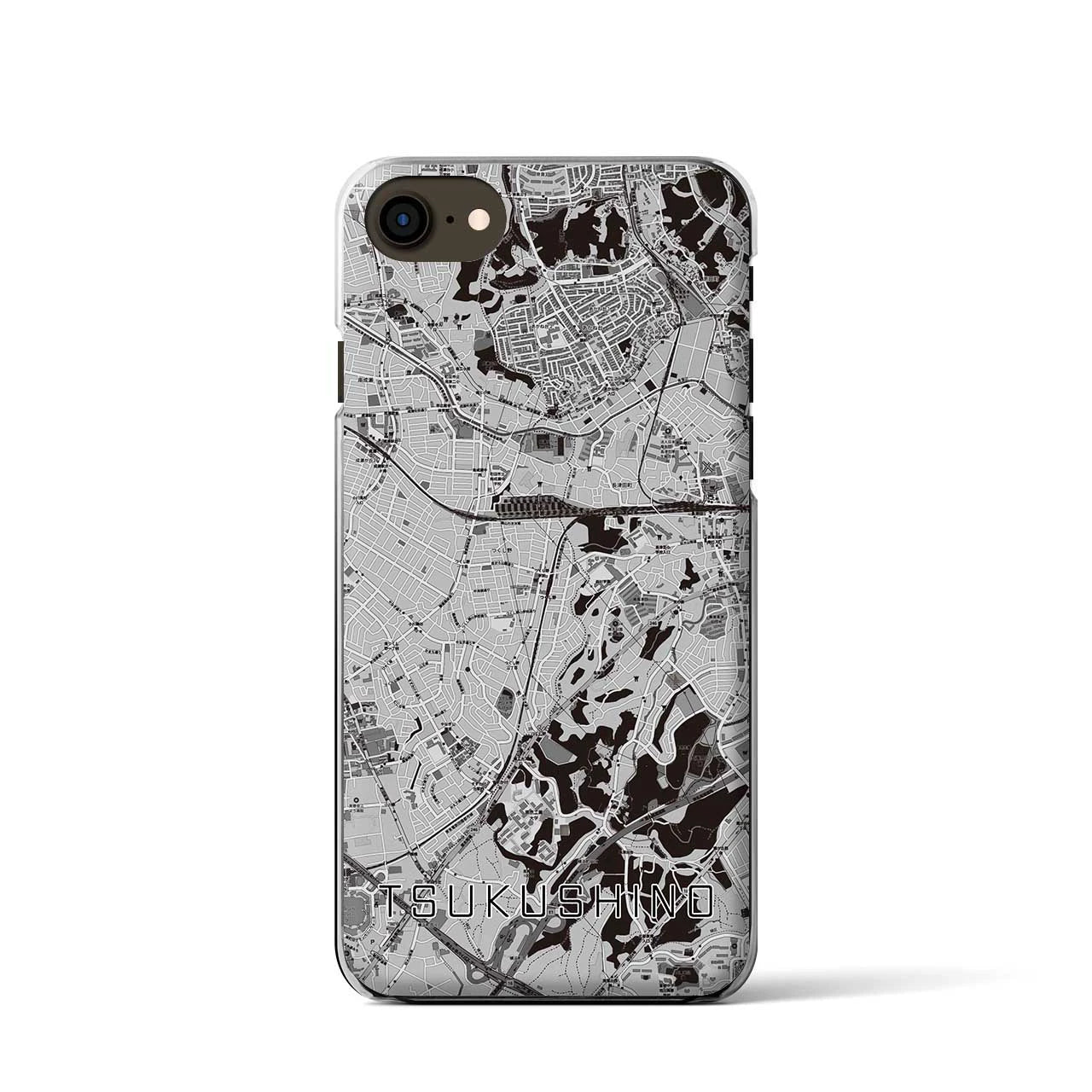 【つくし野(東京都)】地図柄iPhoneケース(クリアタイプ)