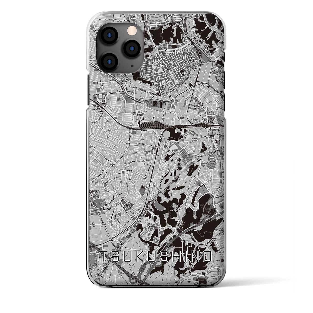 【つくし野(東京都)】地図柄iPhoneケース(クリアタイプ)