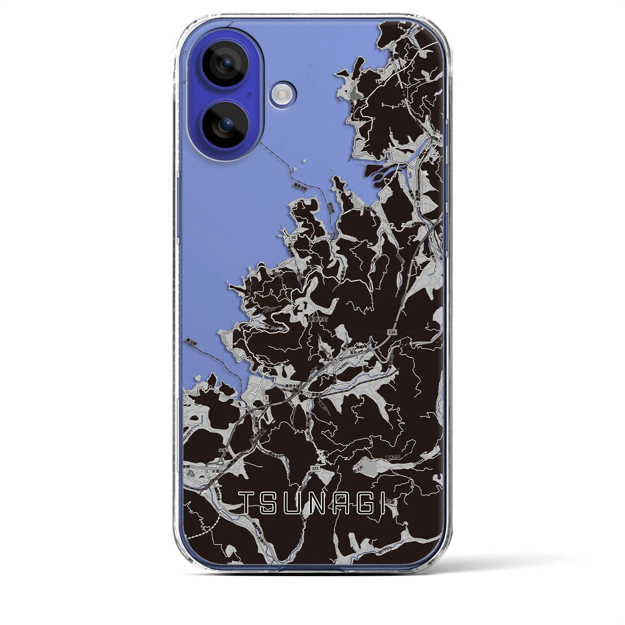 【津奈木(熊本県)】地図柄iPhoneケース(クリアタイプ)