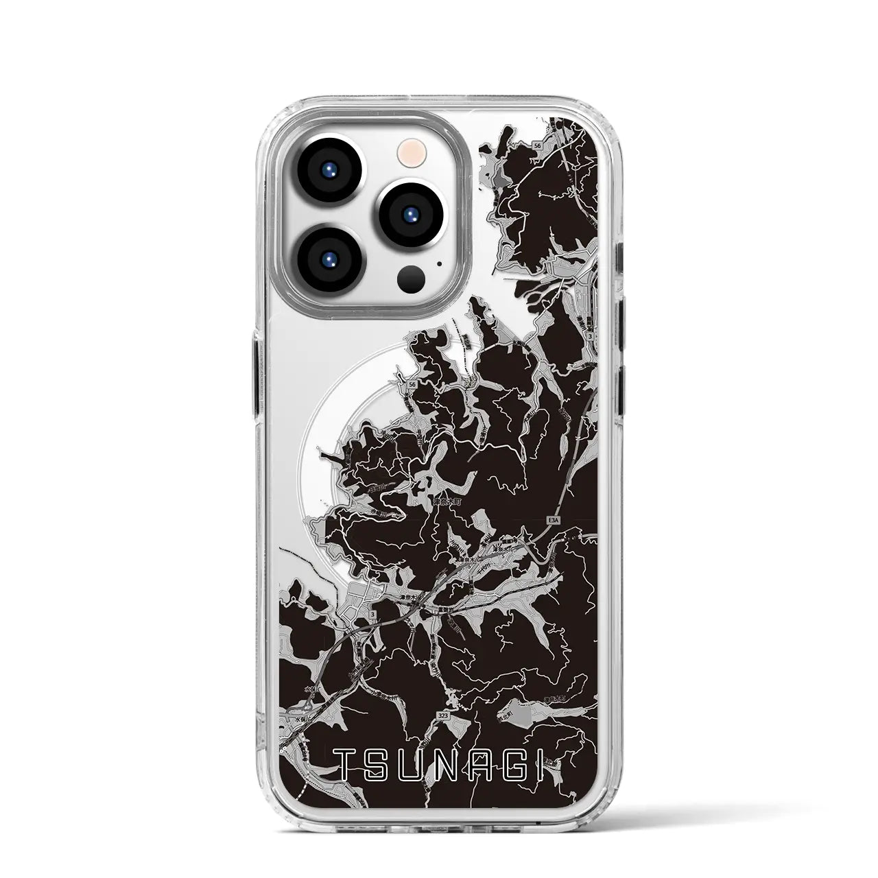 【津奈木(熊本県)】地図柄iPhoneケース(MagSafeタイプ)