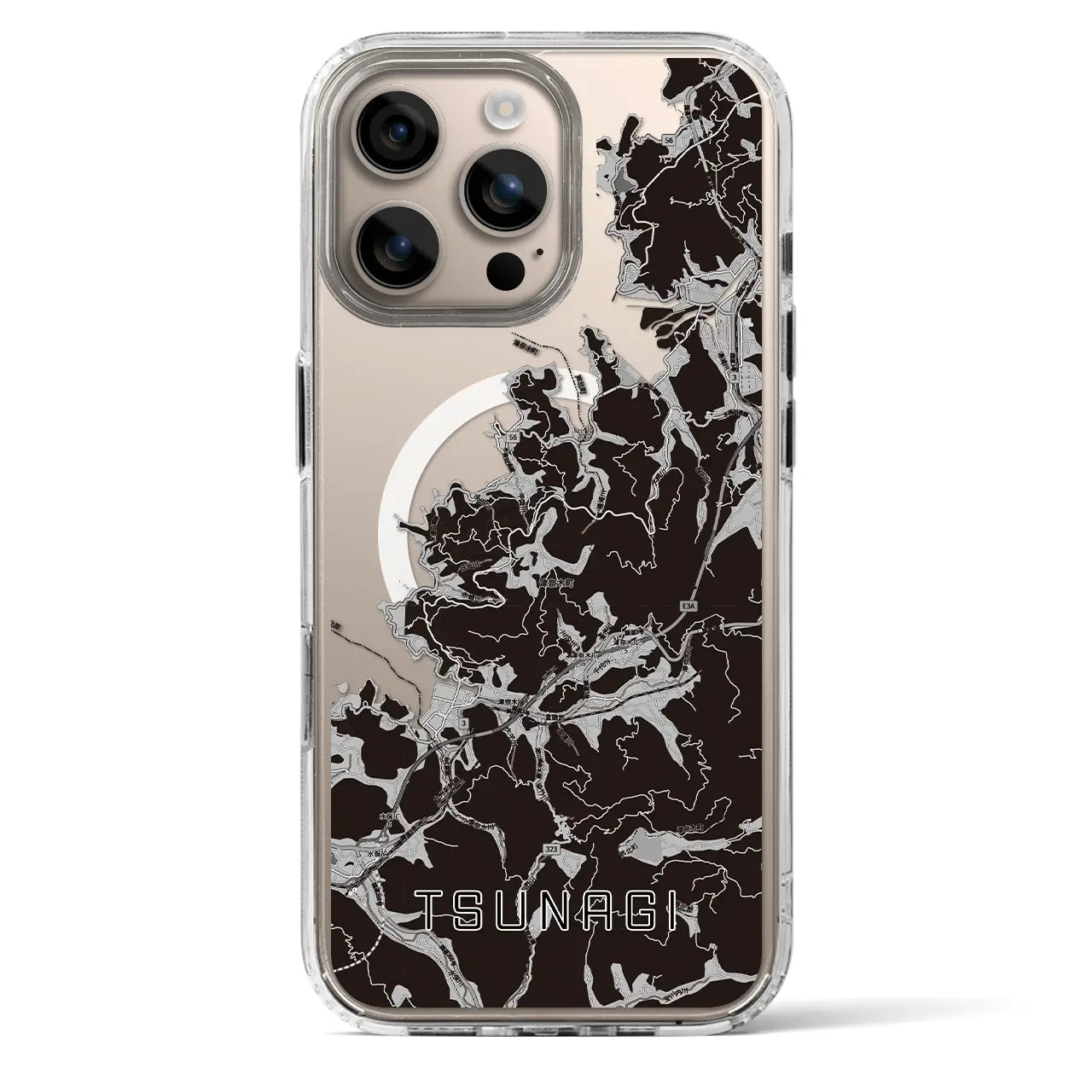 【津奈木(熊本県)】地図柄iPhoneケース(MagSafeタイプ)