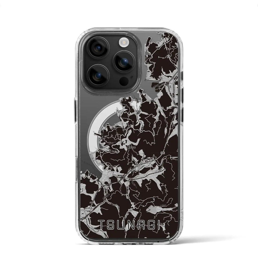 【津奈木(熊本県)】地図柄iPhoneケース(MagSafeタイプ)