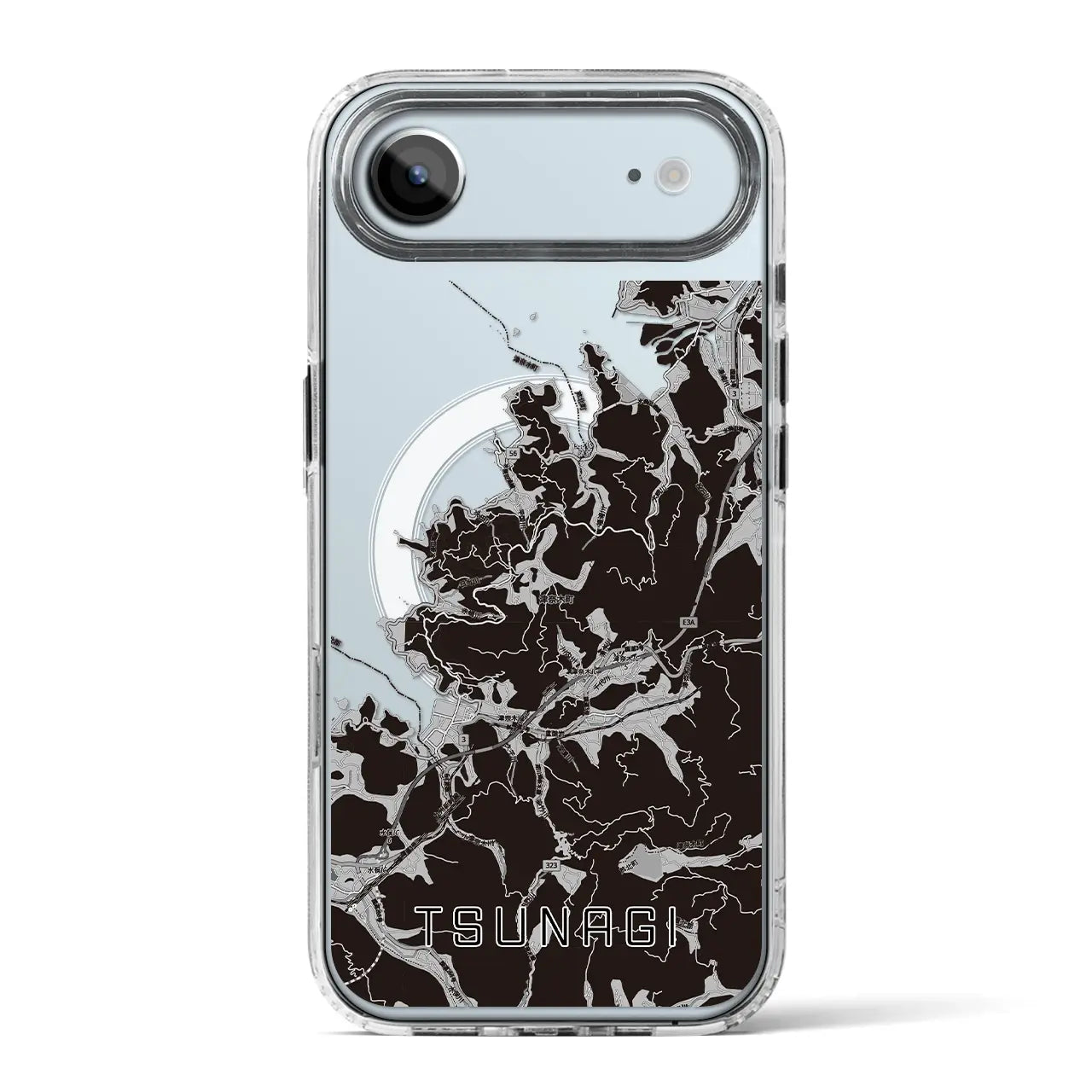 【津奈木(熊本県)】地図柄iPhoneケース(MagSafeタイプ)