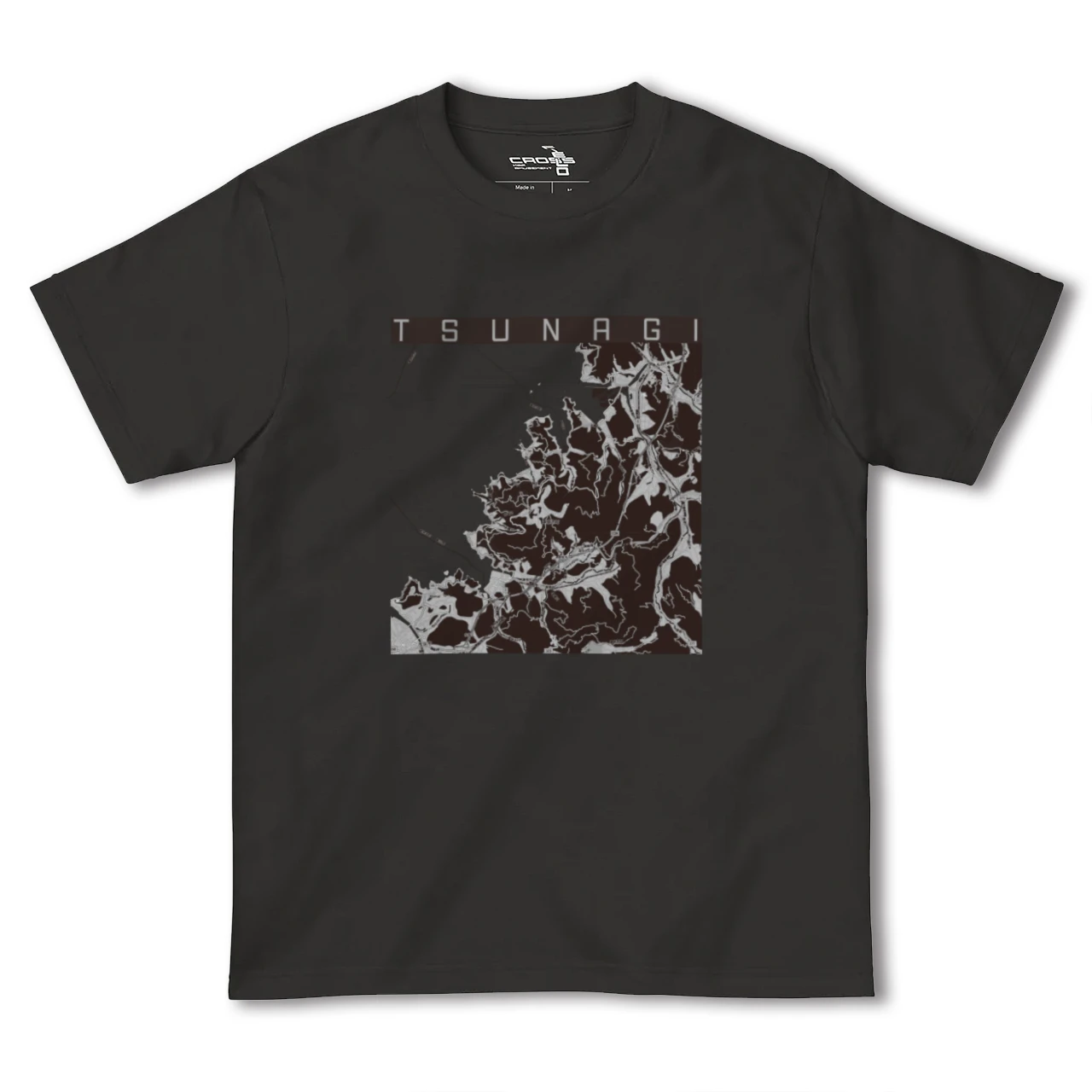 【津奈木(熊本県)】地図柄ヘビーウェイトTシャツ