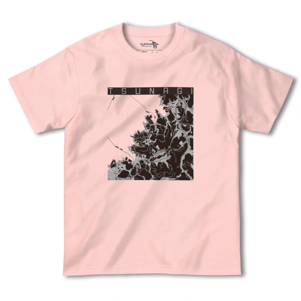 【津奈木(熊本県)】地図柄ヘビーウェイトTシャツ