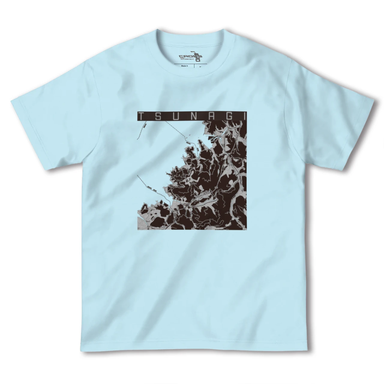 【津奈木(熊本県)】地図柄ヘビーウェイトTシャツ