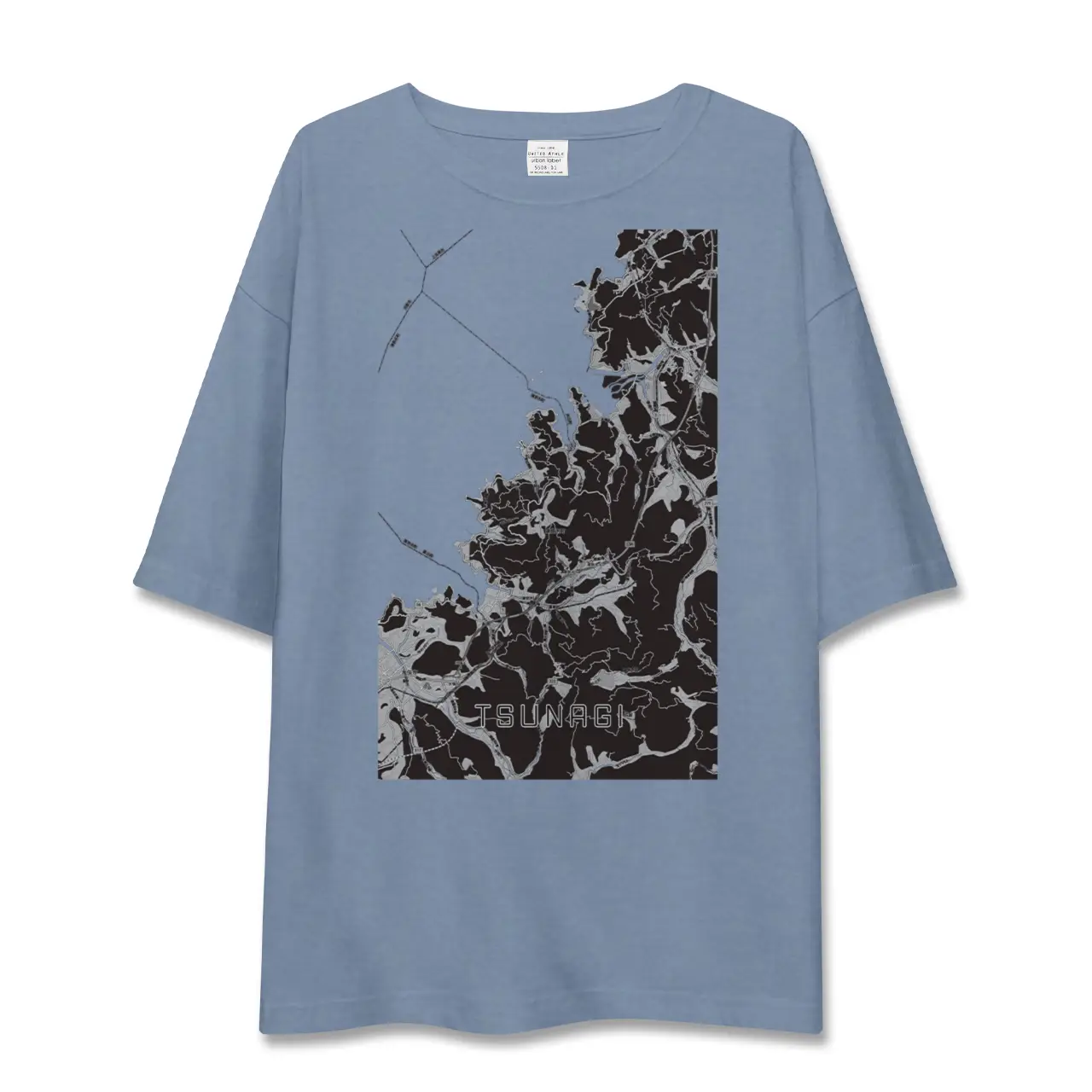 【津奈木(熊本県)】地図柄ビッグシルエットTシャツ