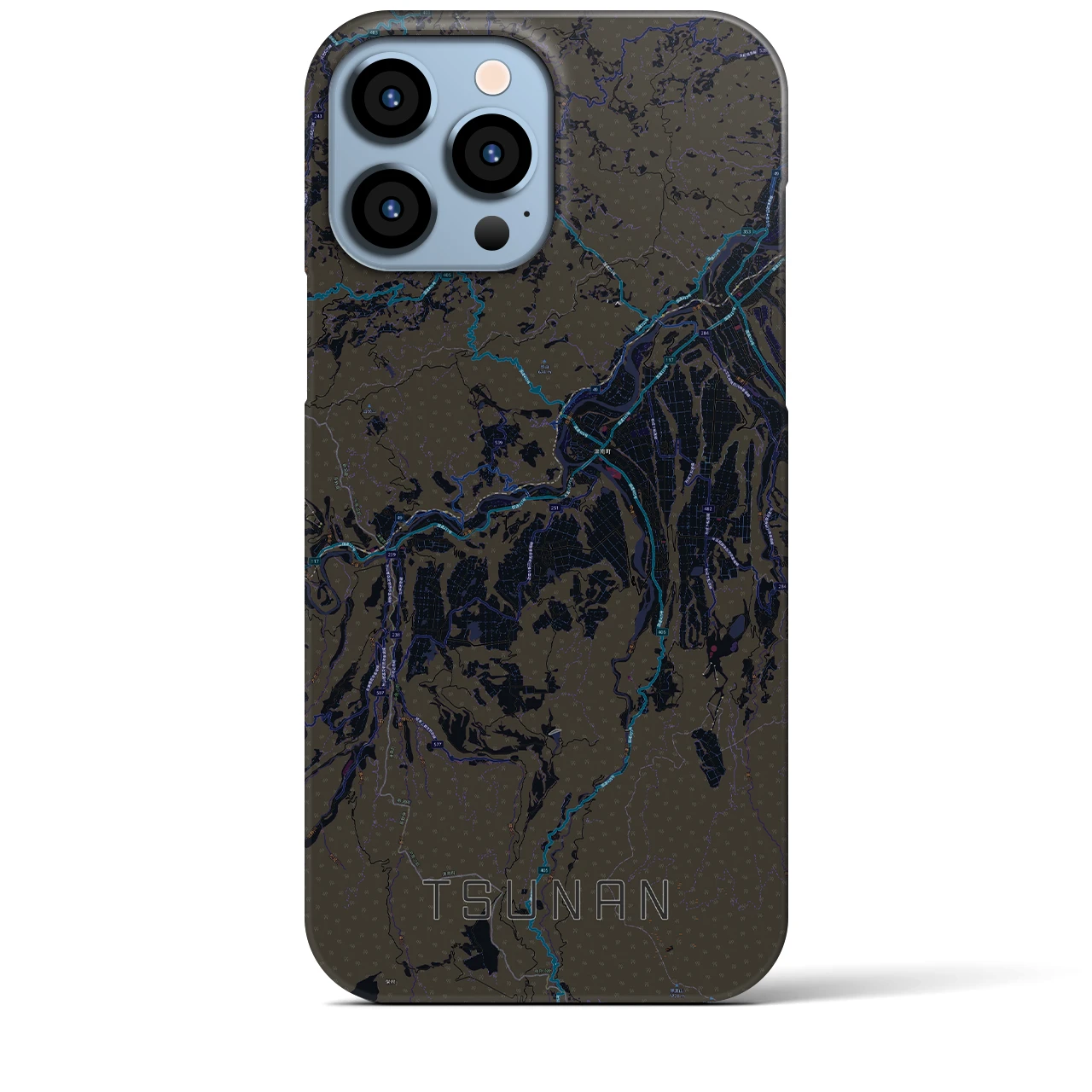 【津南(新潟県)】地図柄iPhoneケース(バックカバータイプ)