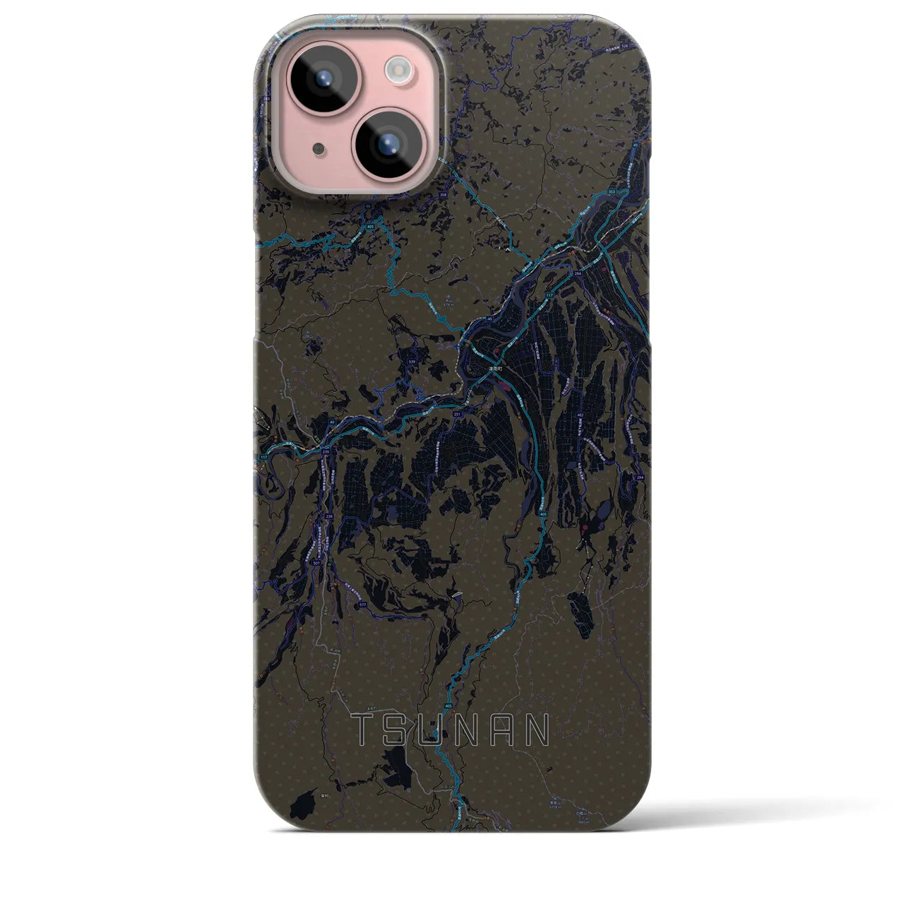 【津南(新潟県)】地図柄iPhoneケース(バックカバータイプ)