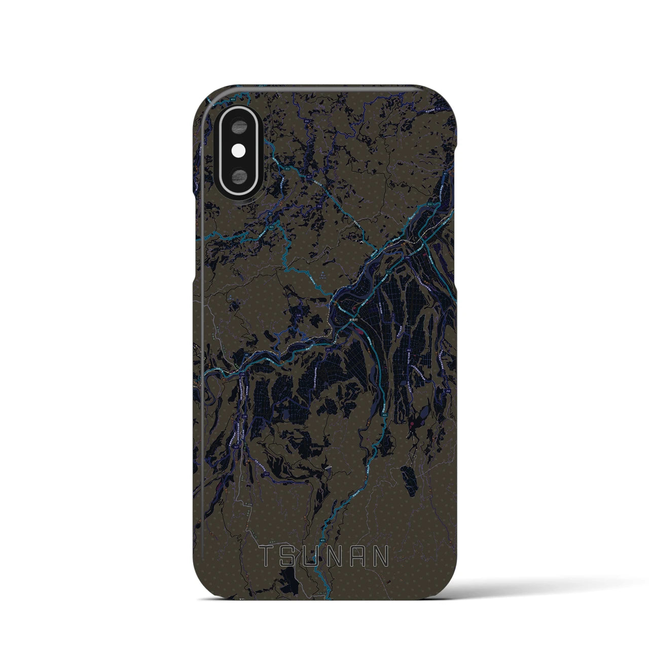 【津南(新潟県)】地図柄iPhoneケース(バックカバータイプ)
