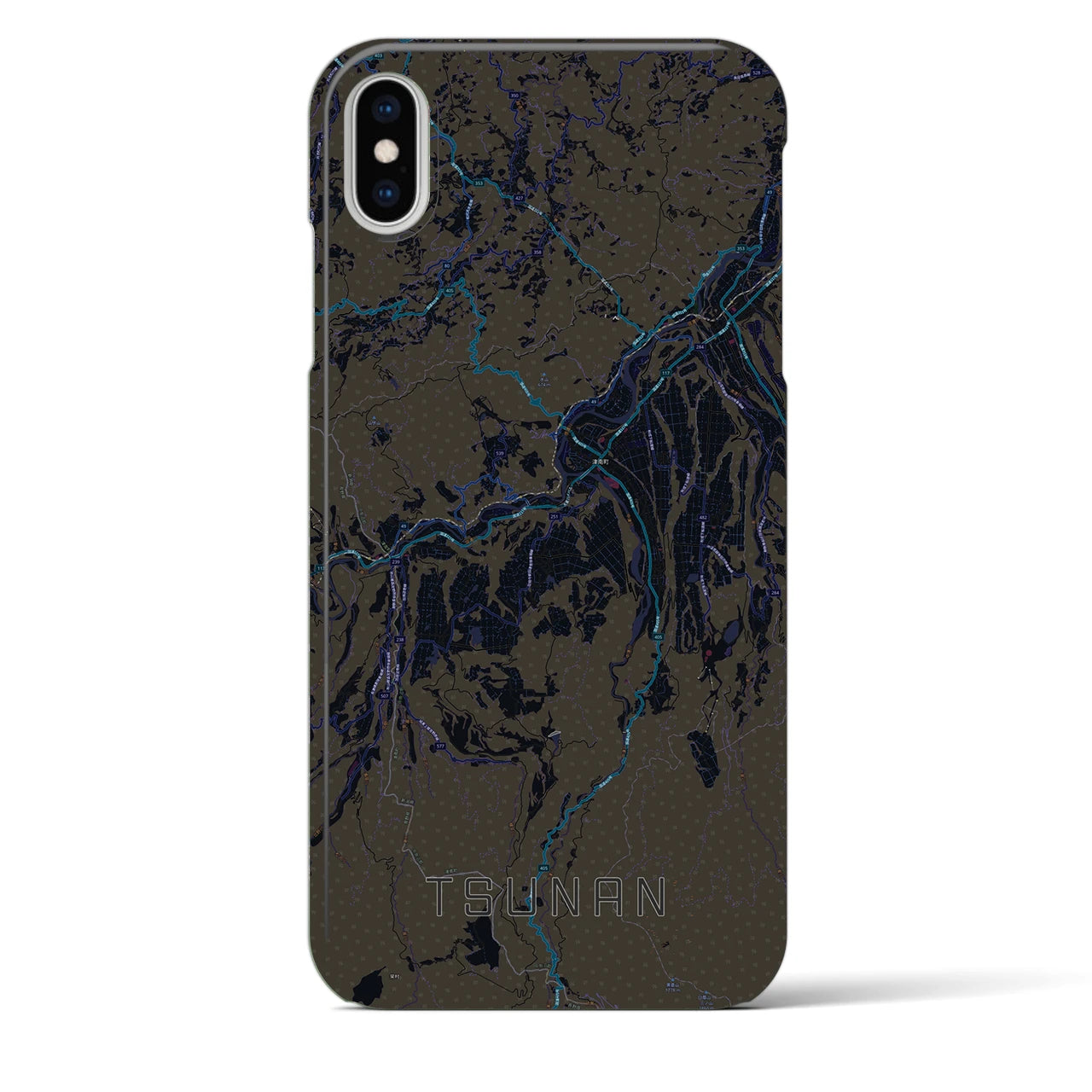 【津南(新潟県)】地図柄iPhoneケース(バックカバータイプ)