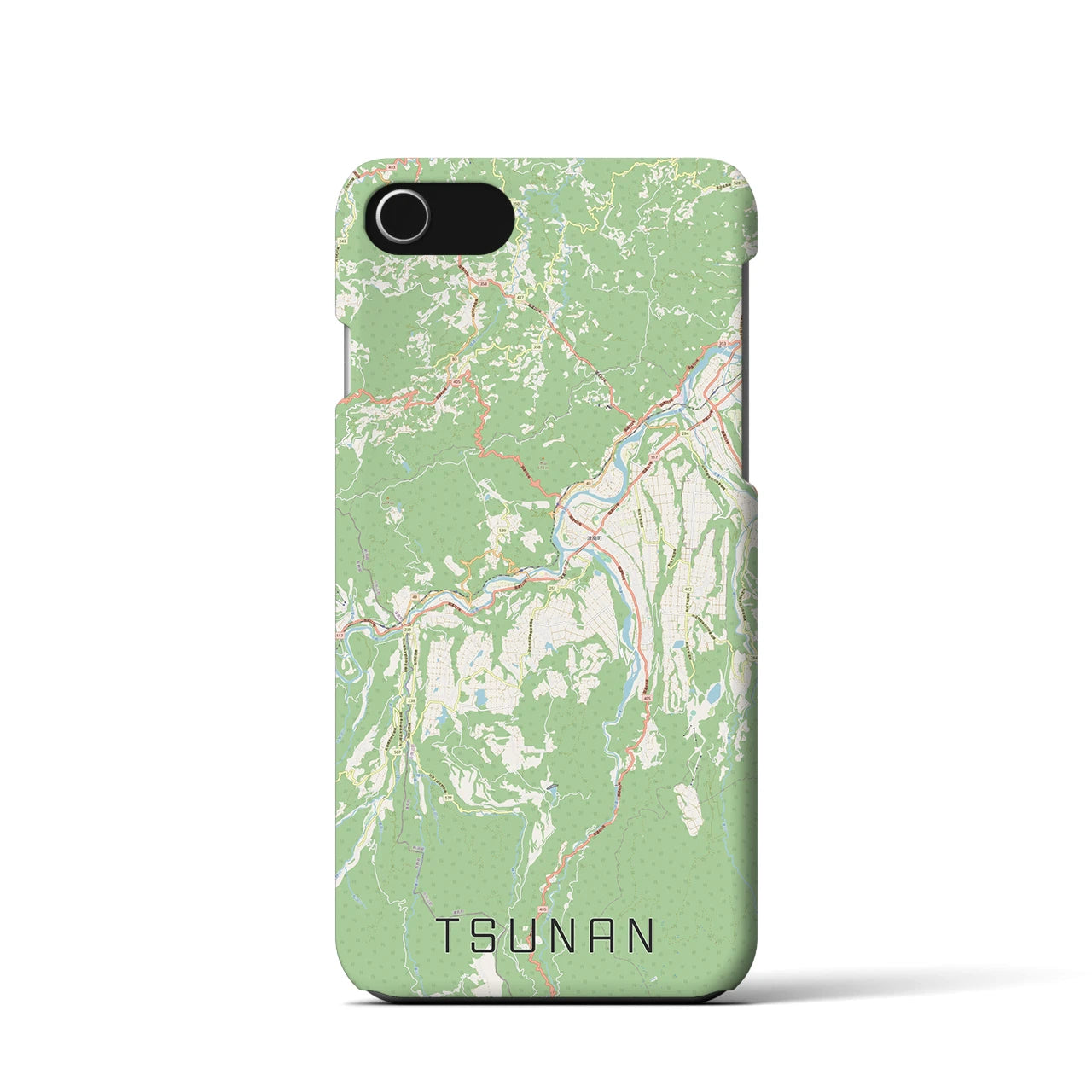 【津南(新潟県)】地図柄iPhoneケース(バックカバータイプ)