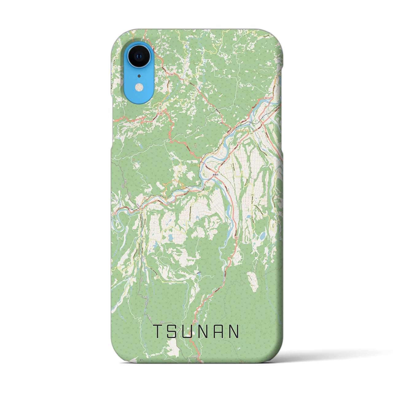 【津南(新潟県)】地図柄iPhoneケース(バックカバータイプ)