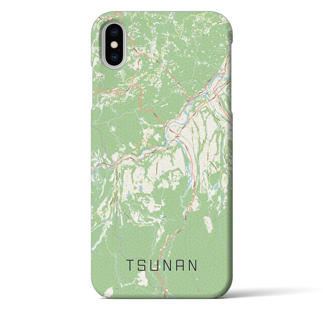 【津南(新潟県)】地図柄iPhoneケース(バックカバータイプ)