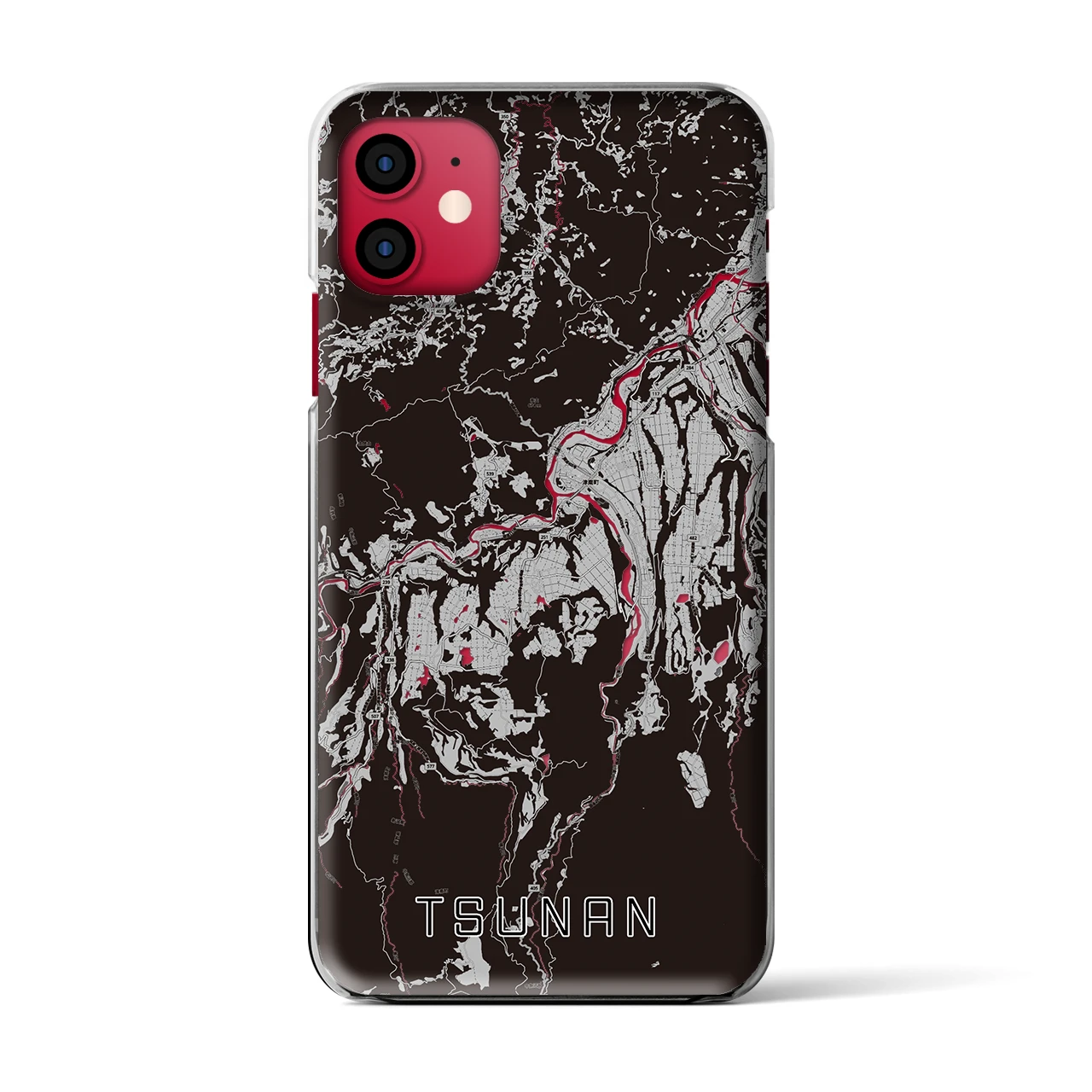 【津南(新潟県)】地図柄iPhoneケース(クリアタイプ)