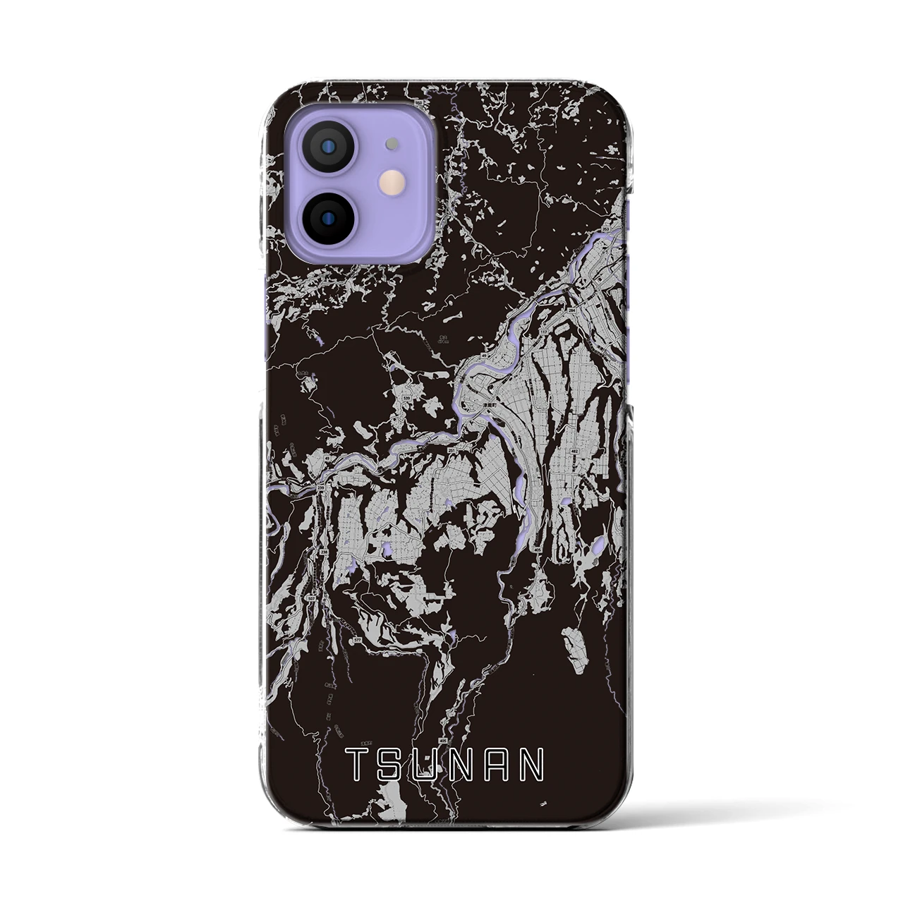 【津南(新潟県)】地図柄iPhoneケース(クリアタイプ)