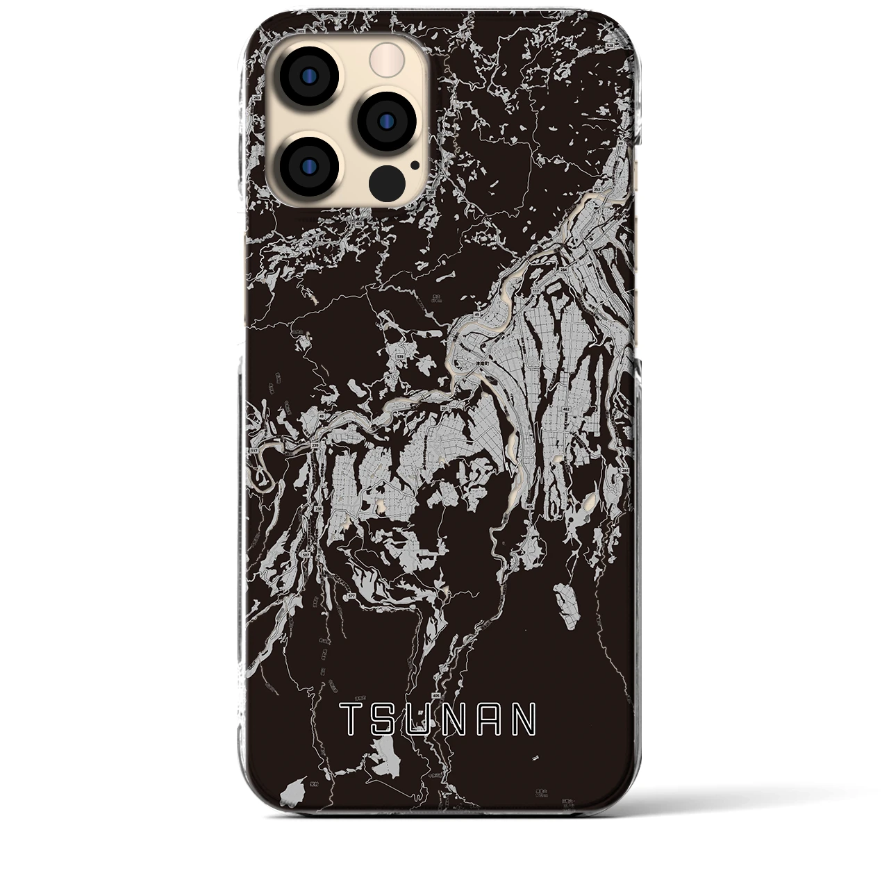 【津南(新潟県)】地図柄iPhoneケース(クリアタイプ)