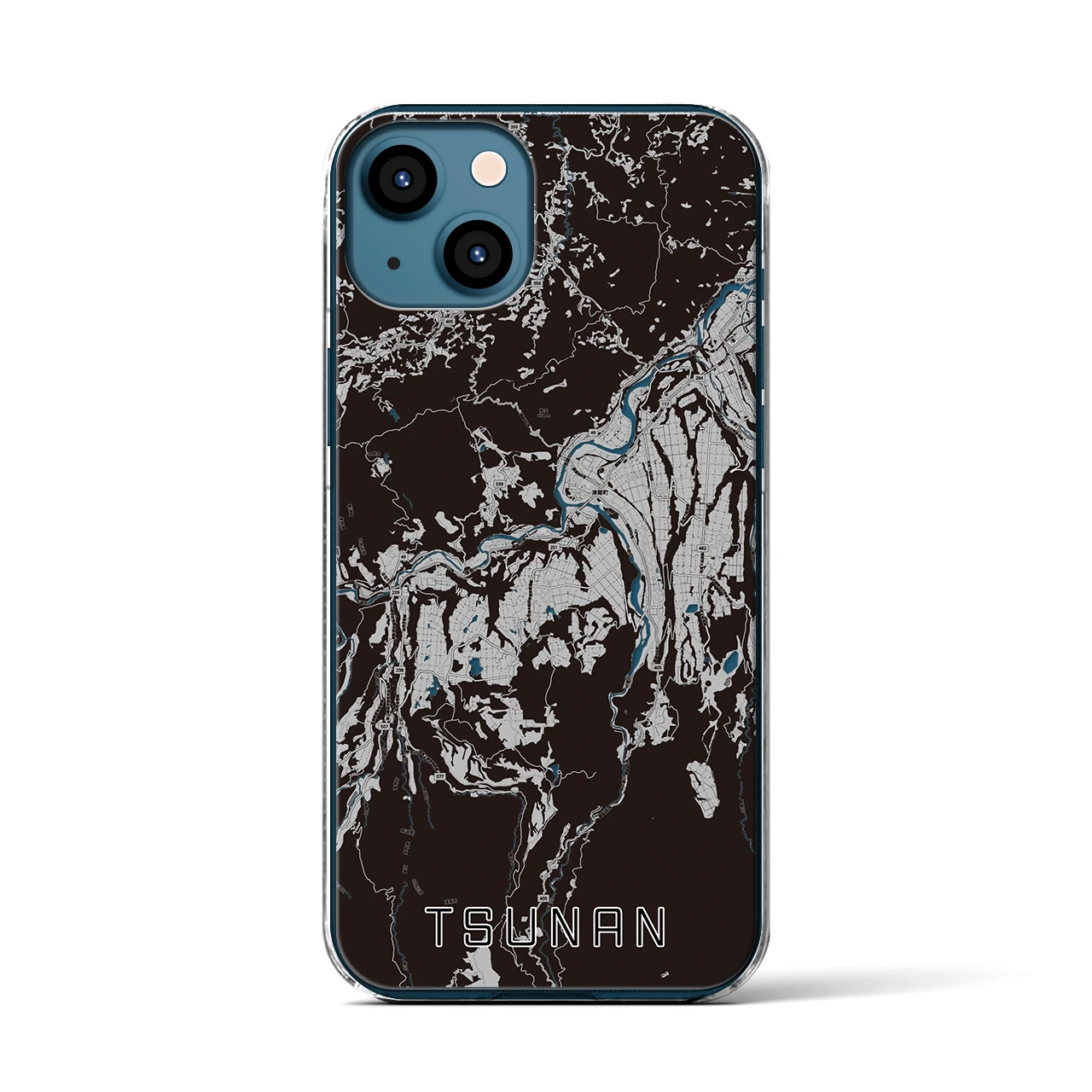 【津南(新潟県)】地図柄iPhoneケース(クリアタイプ)