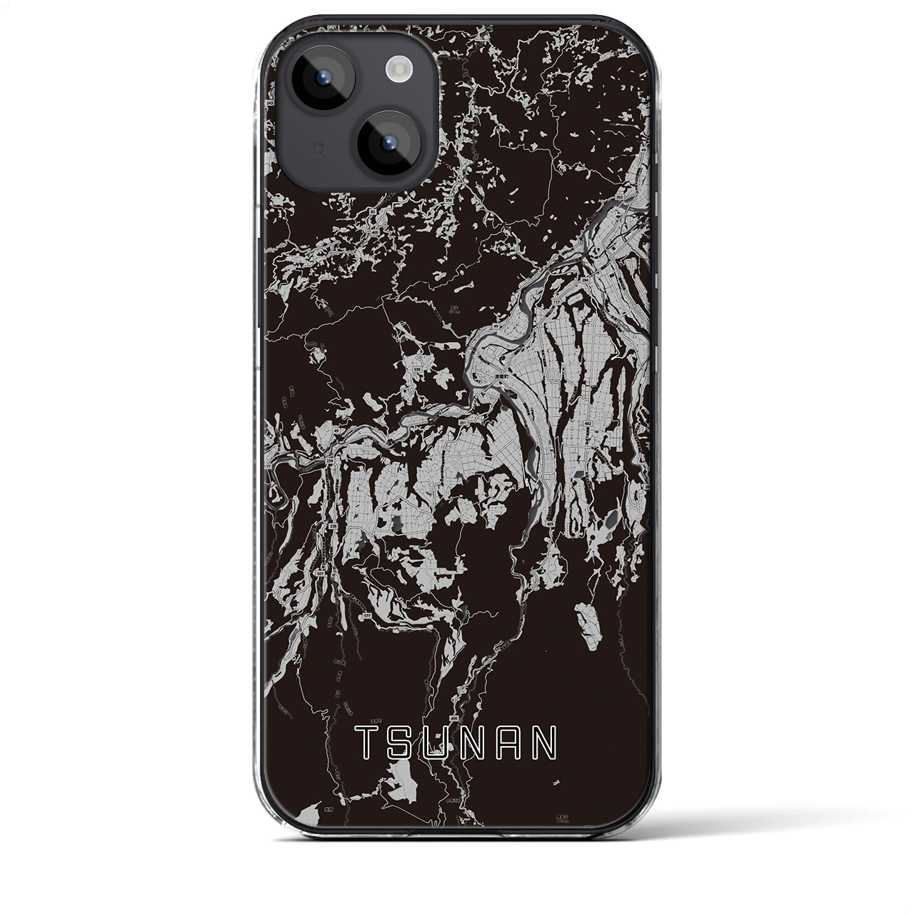 【津南(新潟県)】地図柄iPhoneケース(クリアタイプ)