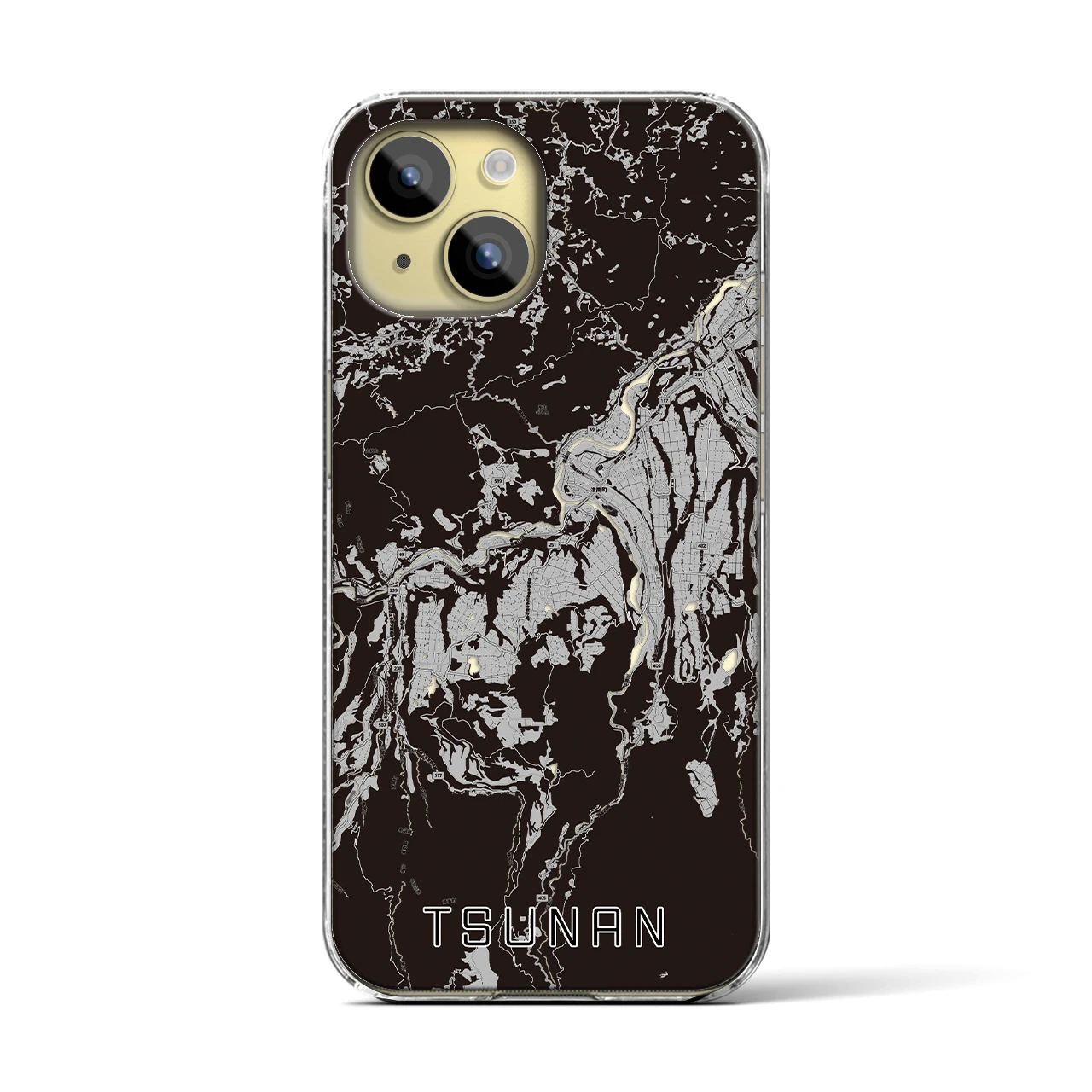 【津南(新潟県)】地図柄iPhoneケース(クリアタイプ)