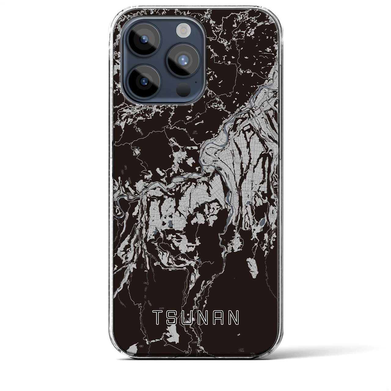 【津南(新潟県)】地図柄iPhoneケース(クリアタイプ)