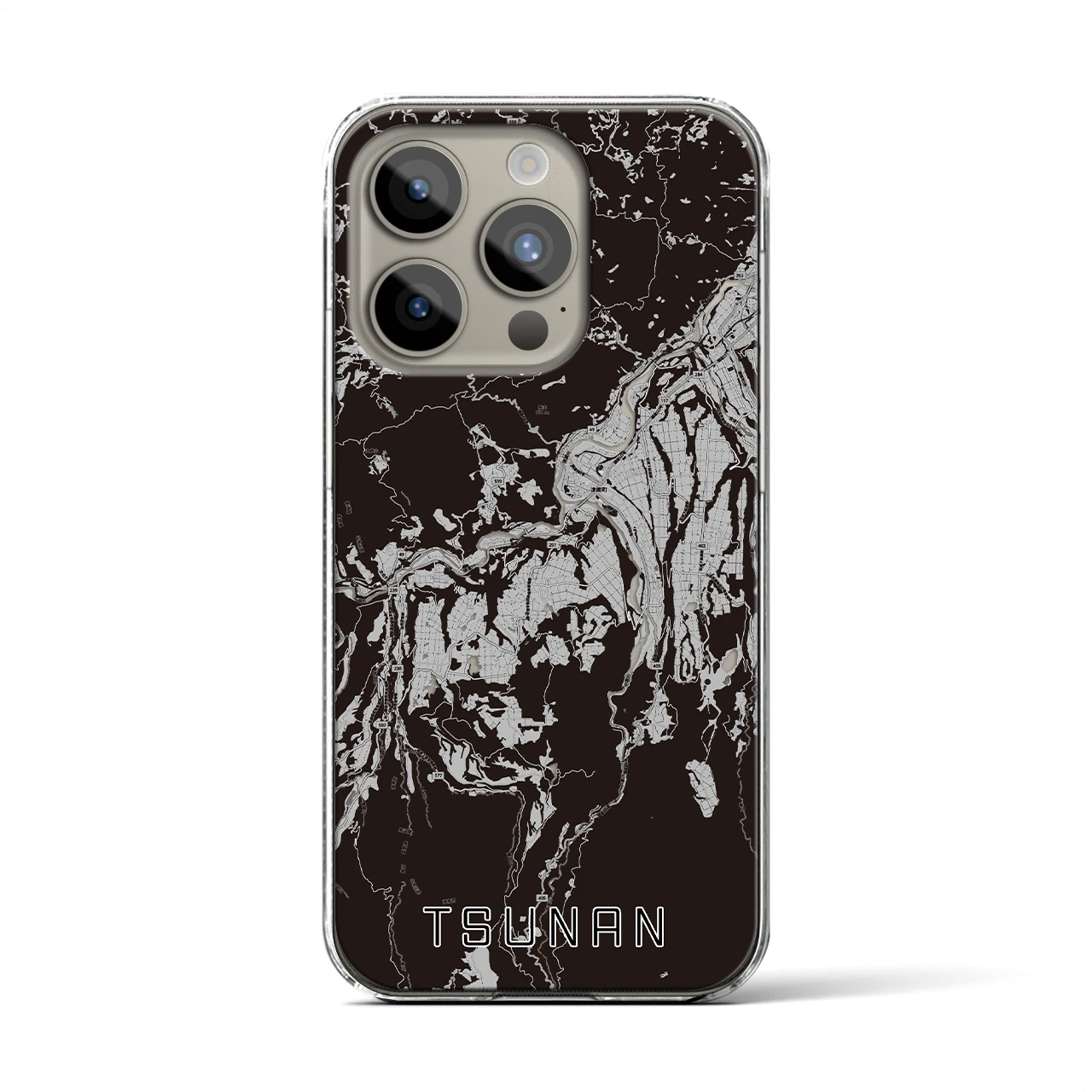 【津南(新潟県)】地図柄iPhoneケース(クリアタイプ)