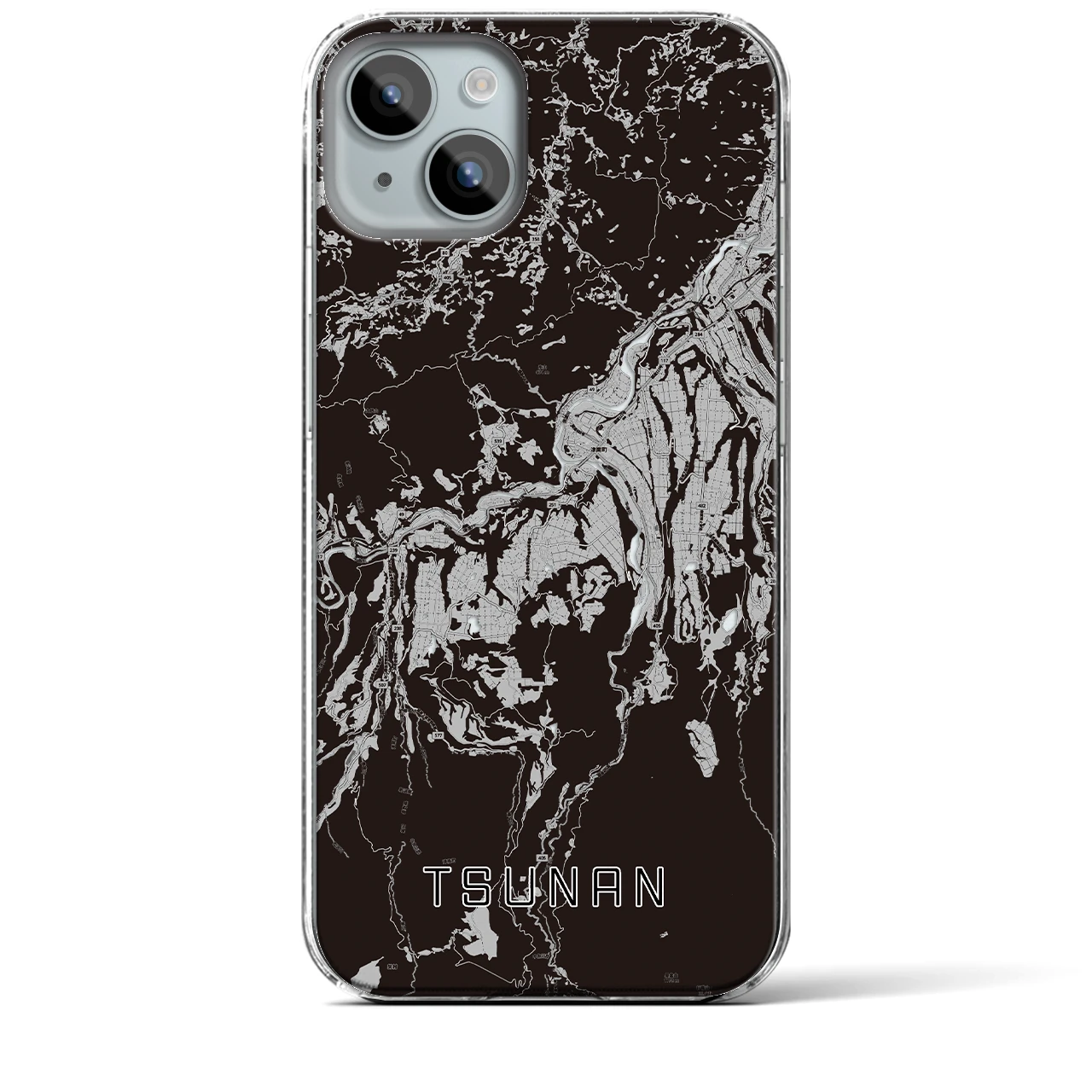 【津南(新潟県)】地図柄iPhoneケース(クリアタイプ)