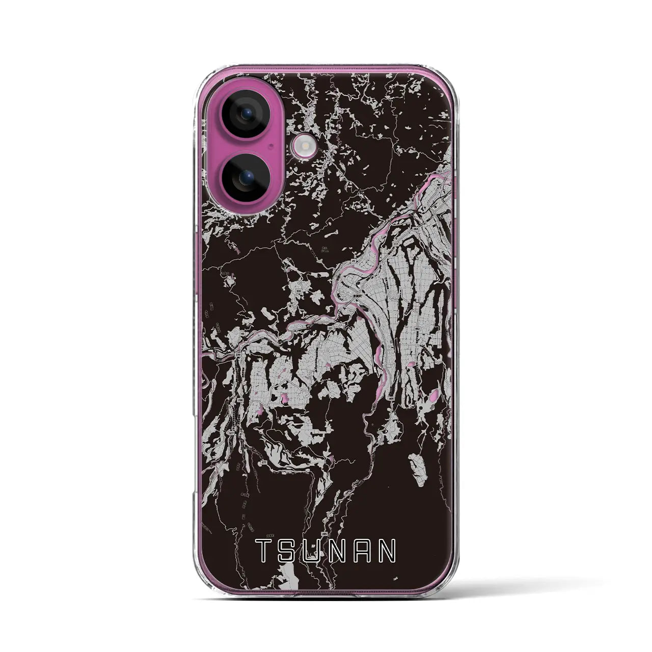 【津南(新潟県)】地図柄iPhoneケース(クリアタイプ)