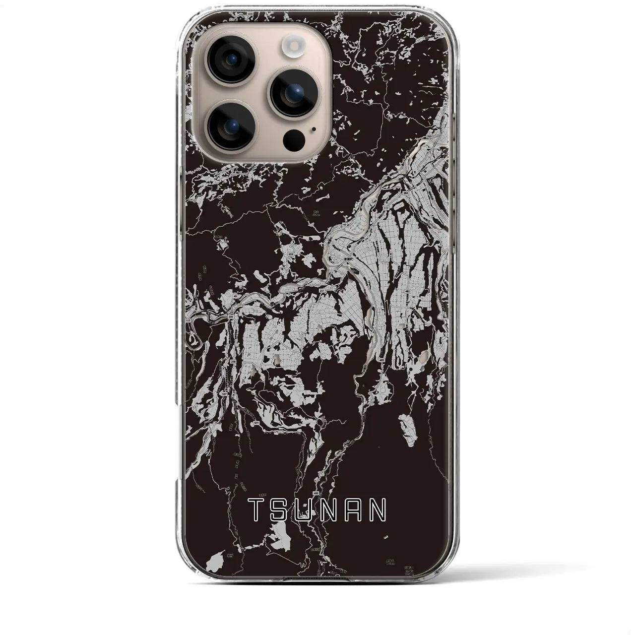 【津南(新潟県)】地図柄iPhoneケース(クリアタイプ)