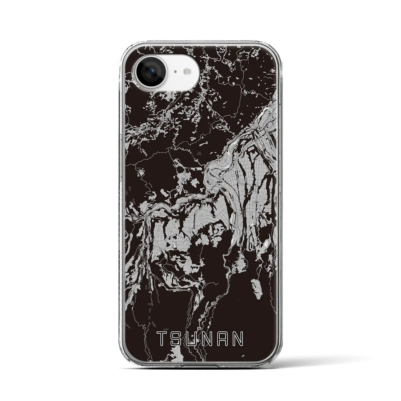 【津南(新潟県)】地図柄iPhoneケース(クリアタイプ)