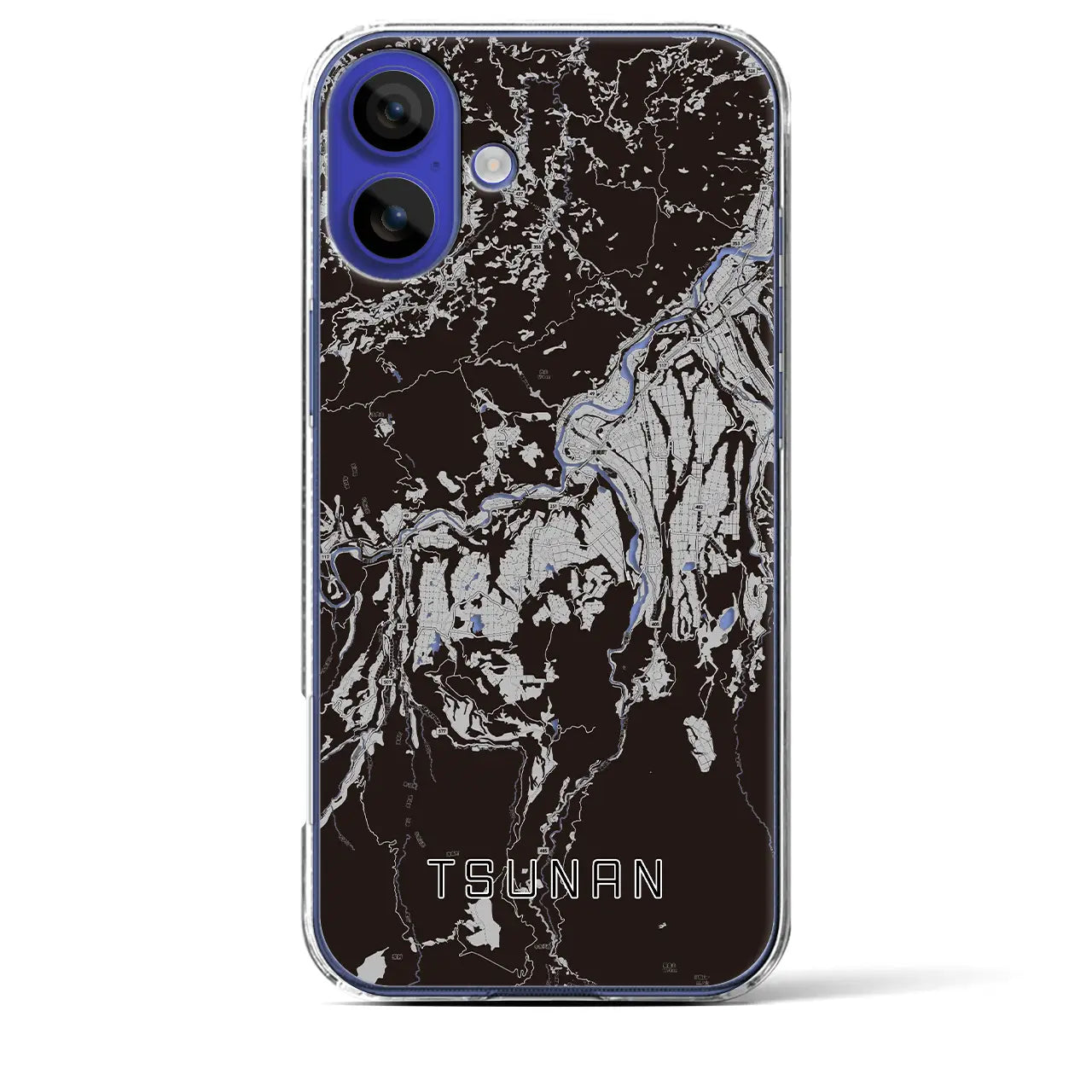 【津南(新潟県)】地図柄iPhoneケース(クリアタイプ)