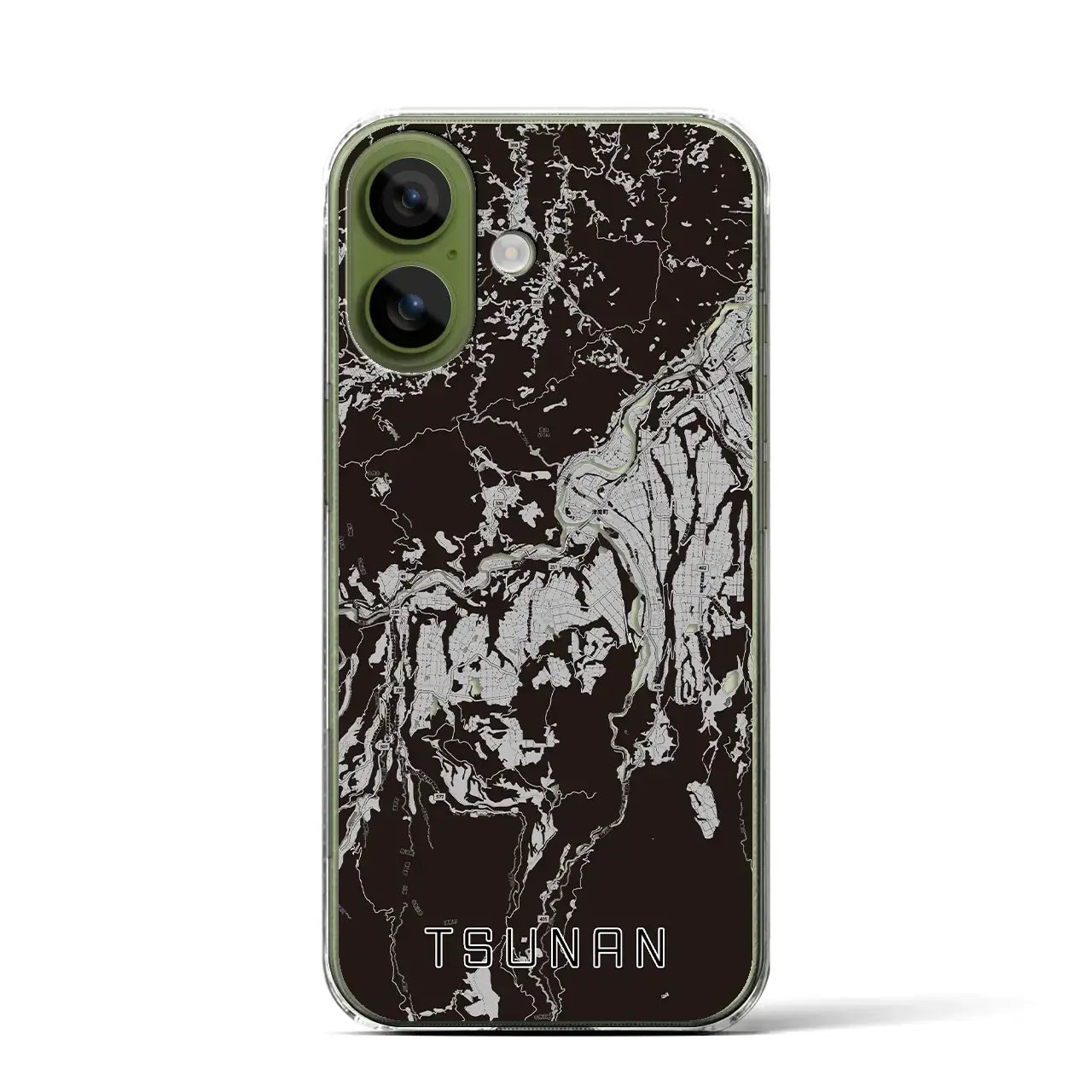 【津南(新潟県)】地図柄iPhoneケース(クリアタイプ)モノトーン・iPhone 17 Pro Max 用