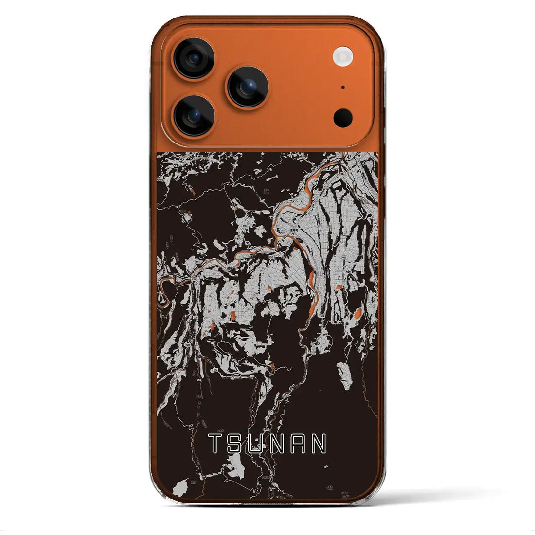 【津南(新潟県)】地図柄iPhoneケース(クリアタイプ)