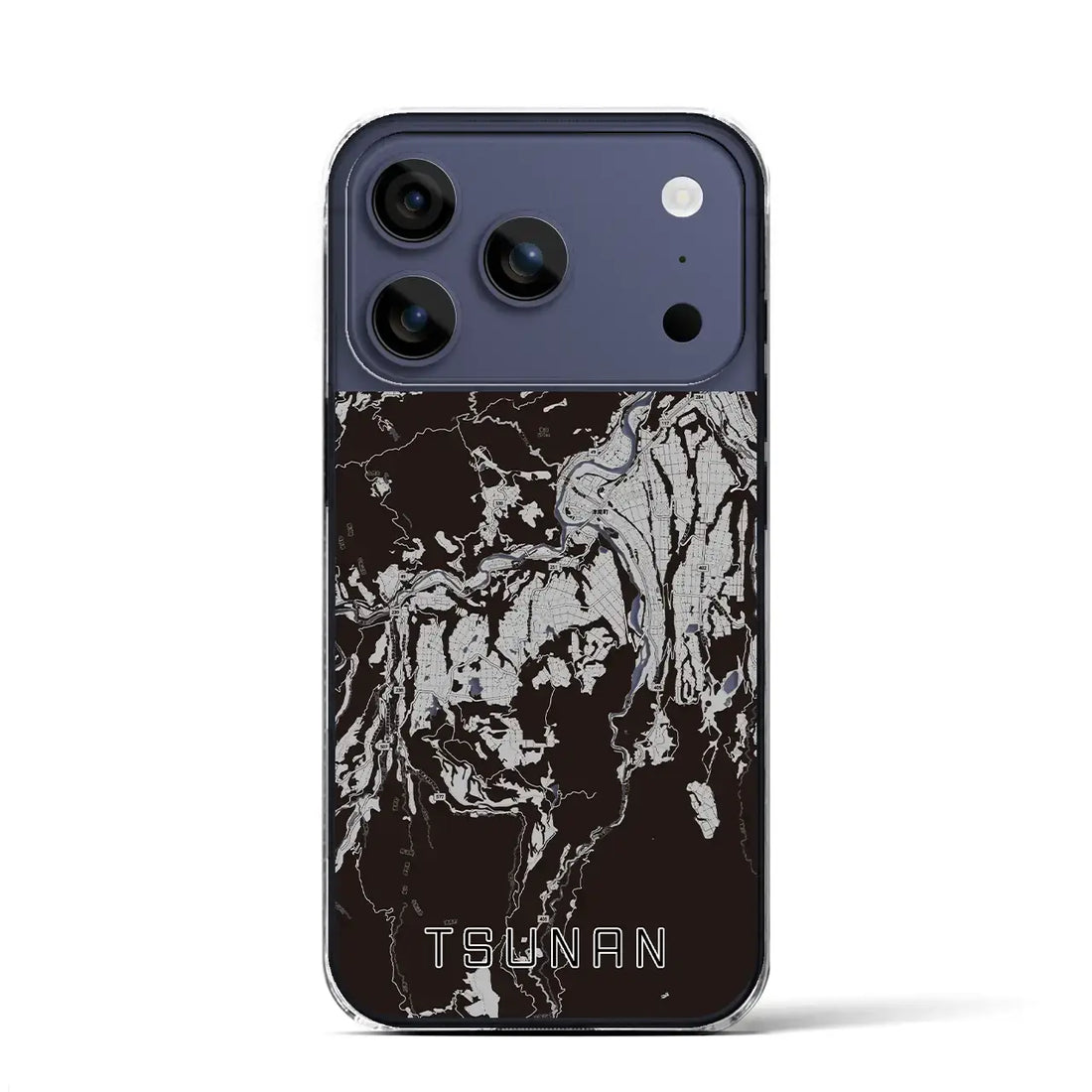 【津南(新潟県)】地図柄iPhoneケース(クリアタイプ)