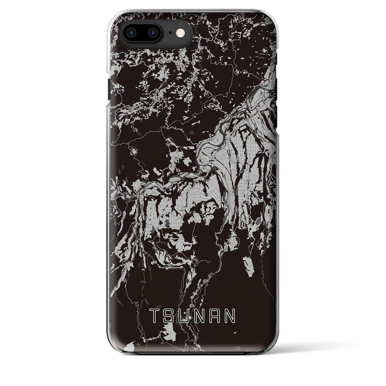 【津南(新潟県)】地図柄iPhoneケース(クリアタイプ)