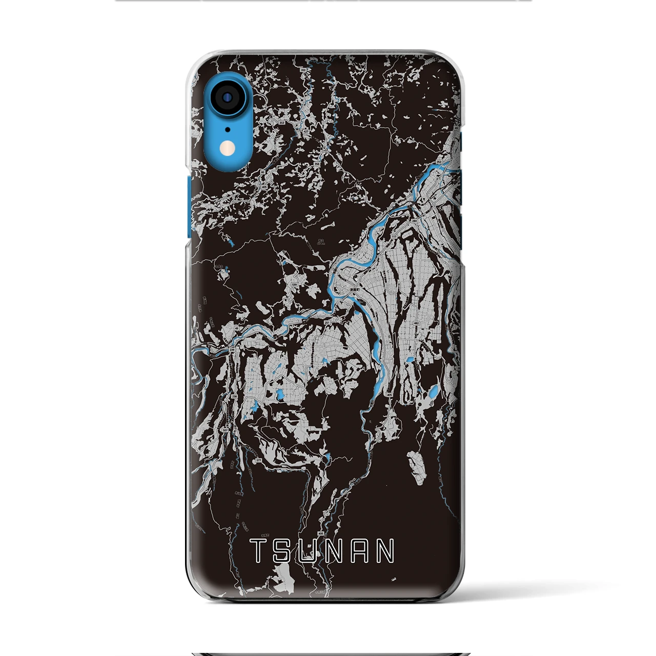 【津南(新潟県)】地図柄iPhoneケース(クリアタイプ)