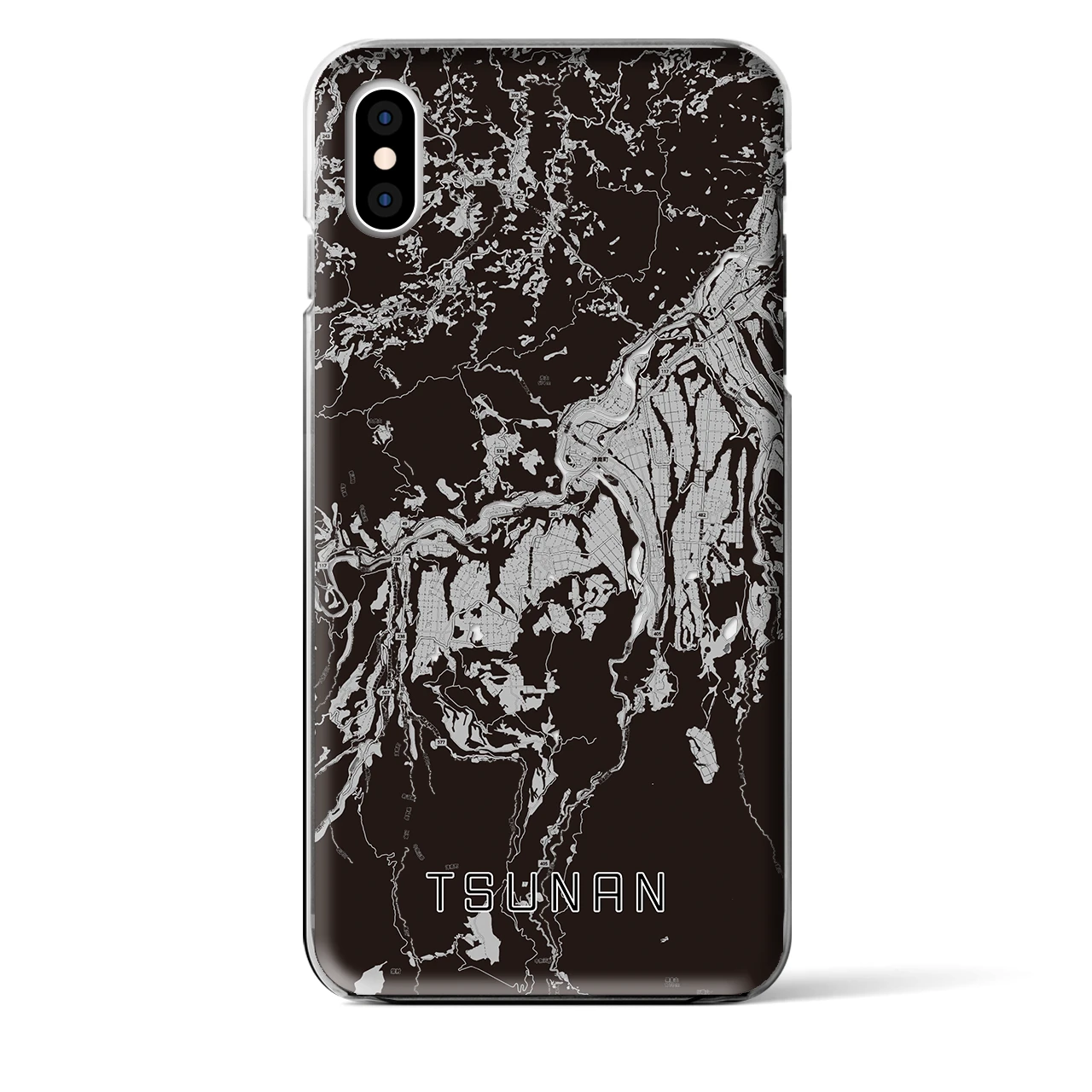 【津南(新潟県)】地図柄iPhoneケース(クリアタイプ)