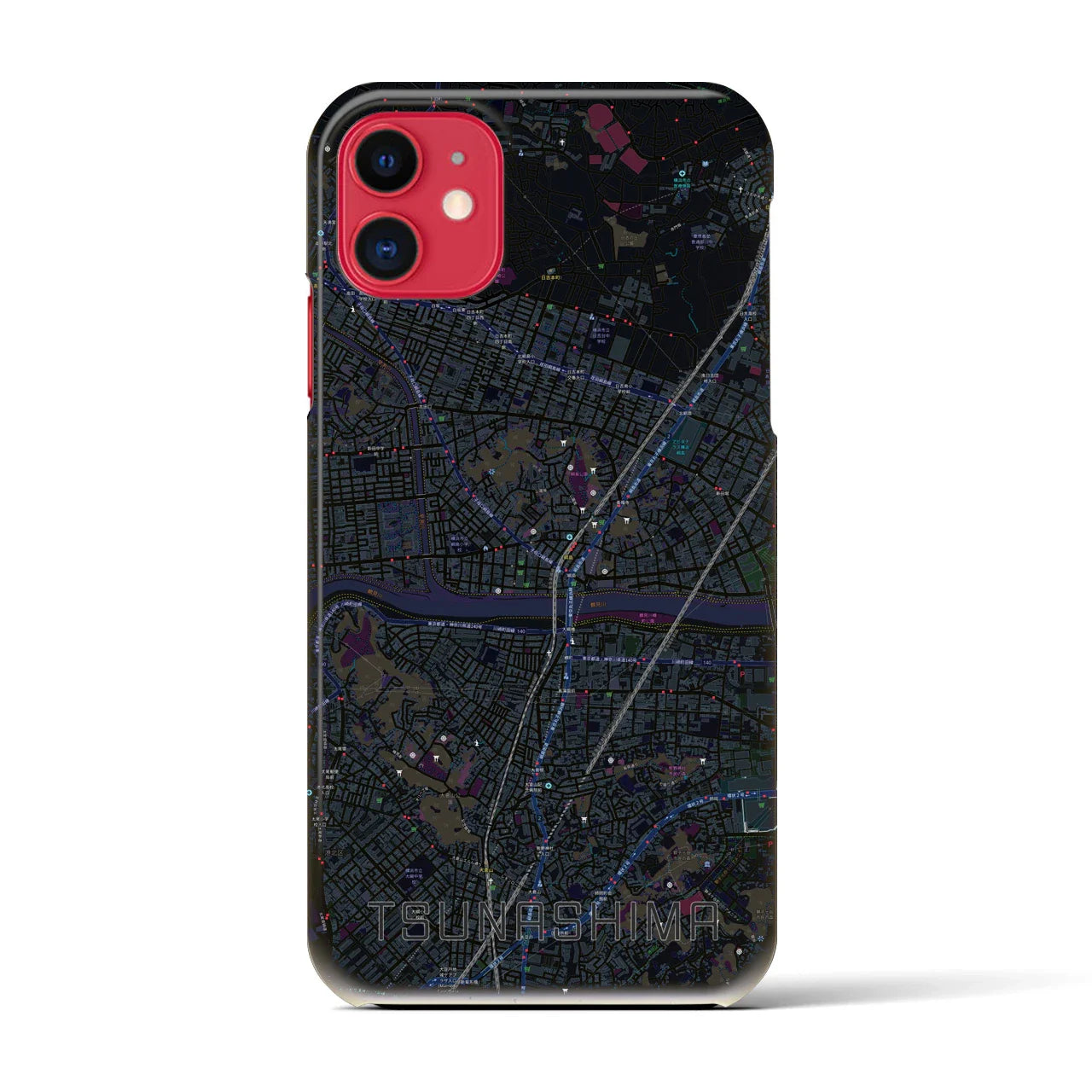 【綱島(神奈川県)】地図柄iPhoneケース(バックカバータイプ)