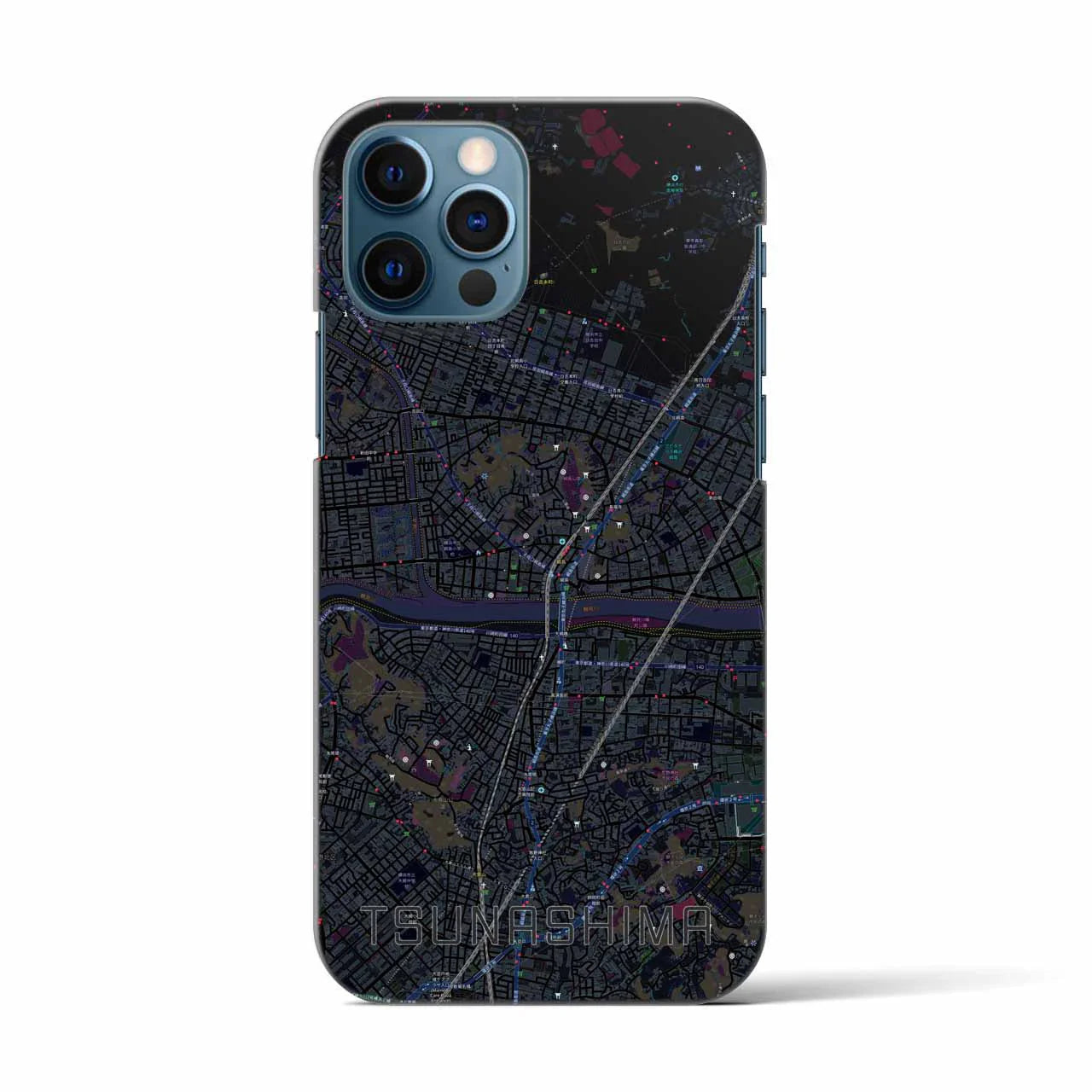 【綱島(神奈川県)】地図柄iPhoneケース(バックカバータイプ)