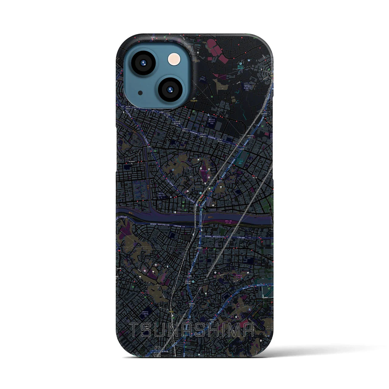 【綱島(神奈川県)】地図柄iPhoneケース(バックカバータイプ)