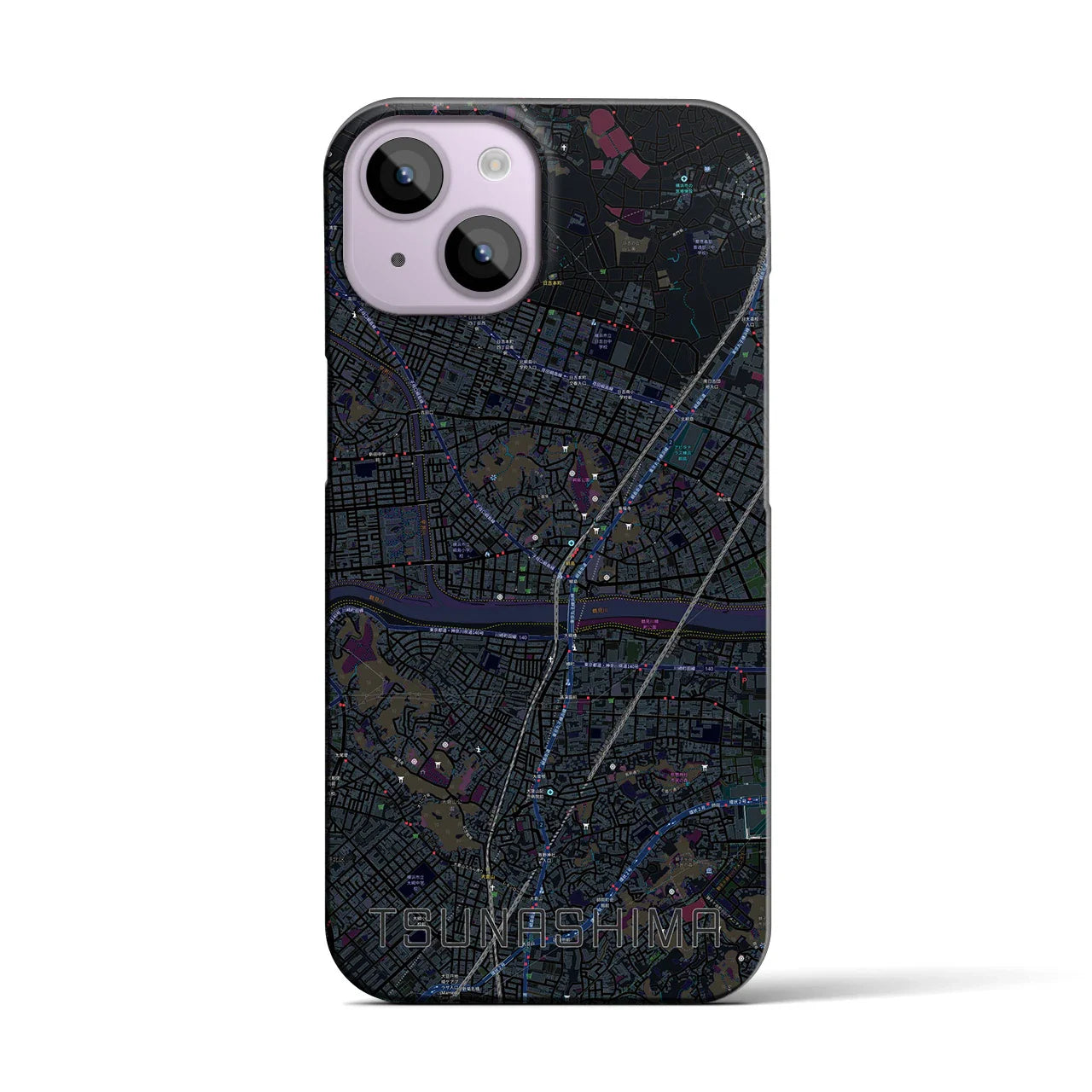【綱島(神奈川県)】地図柄iPhoneケース(バックカバータイプ)